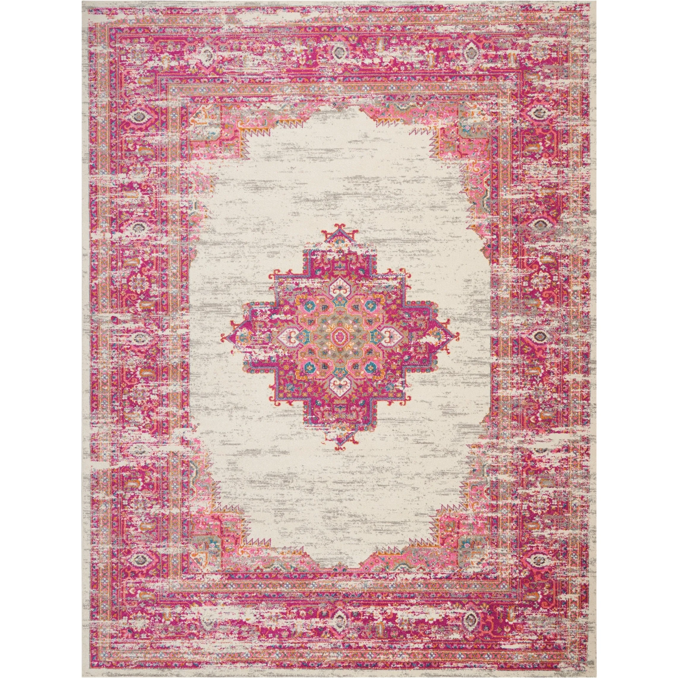 Porch & Den Dobbin Vintage Persian Medallion Farmhouse Area Rug