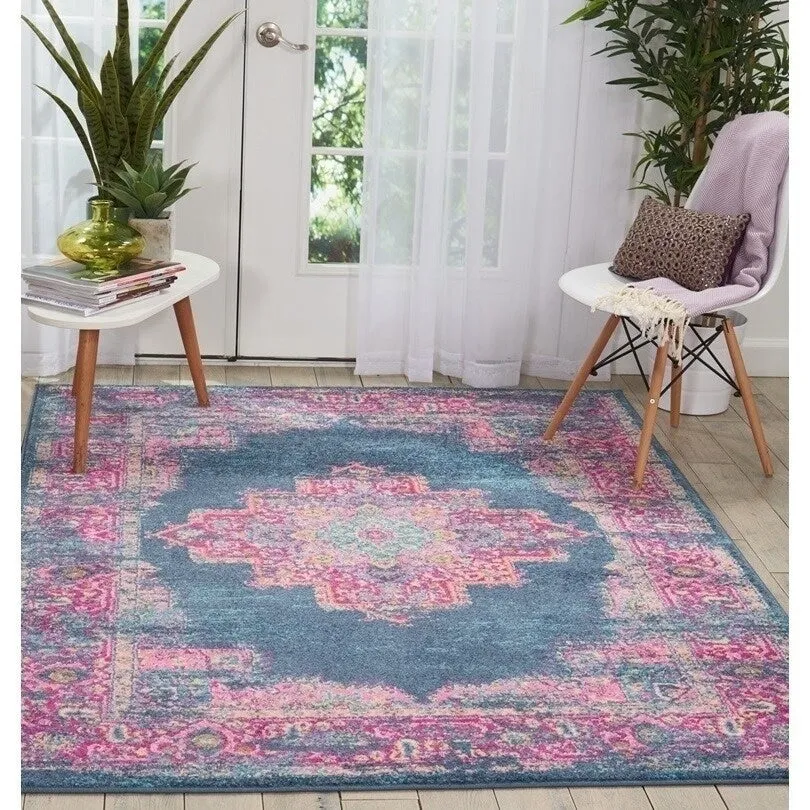 Porch & Den Dobbin Vintage Persian Medallion Farmhouse Area Rug