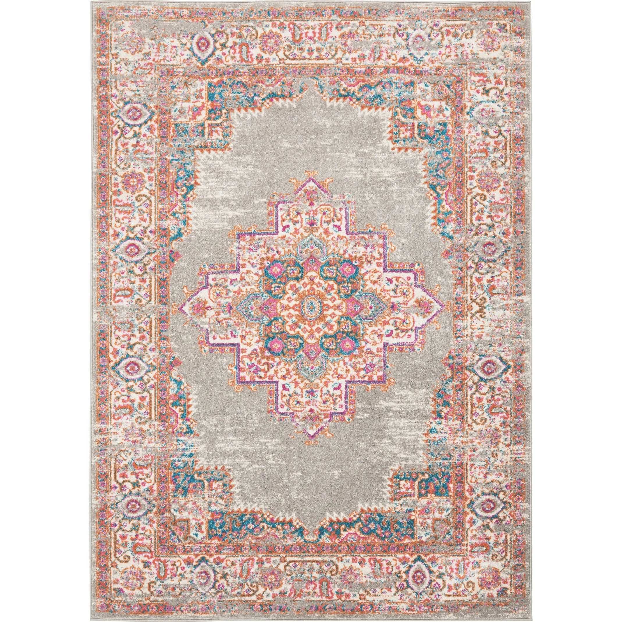 Porch & Den Dobbin Vintage Persian Medallion Farmhouse Area Rug