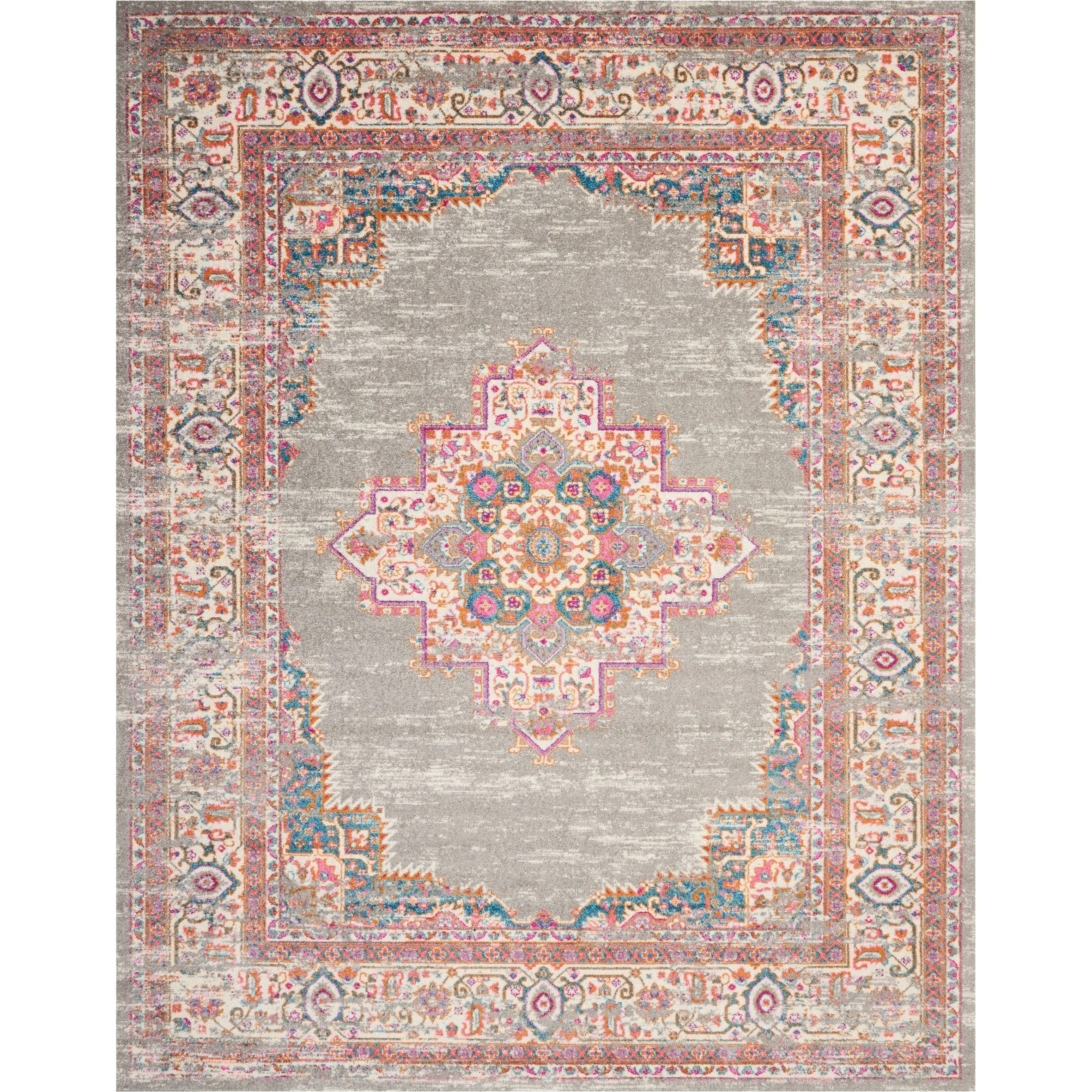 Porch & Den Dobbin Vintage Persian Medallion Farmhouse Area Rug