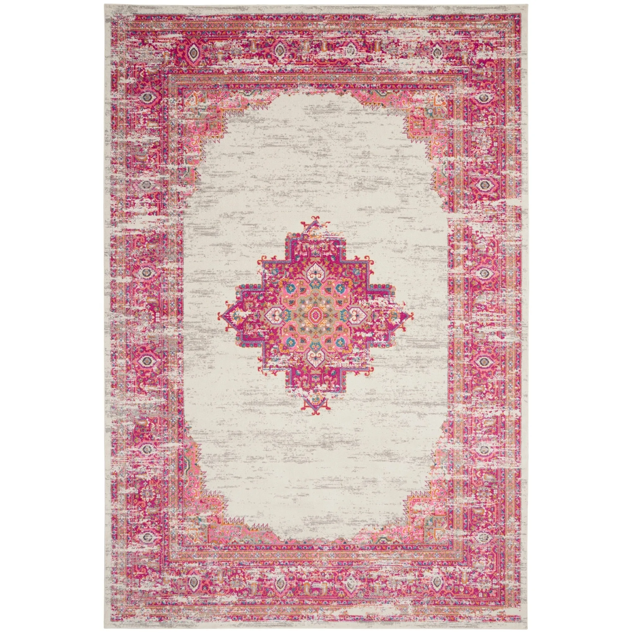 Porch & Den Dobbin Vintage Persian Medallion Farmhouse Area Rug