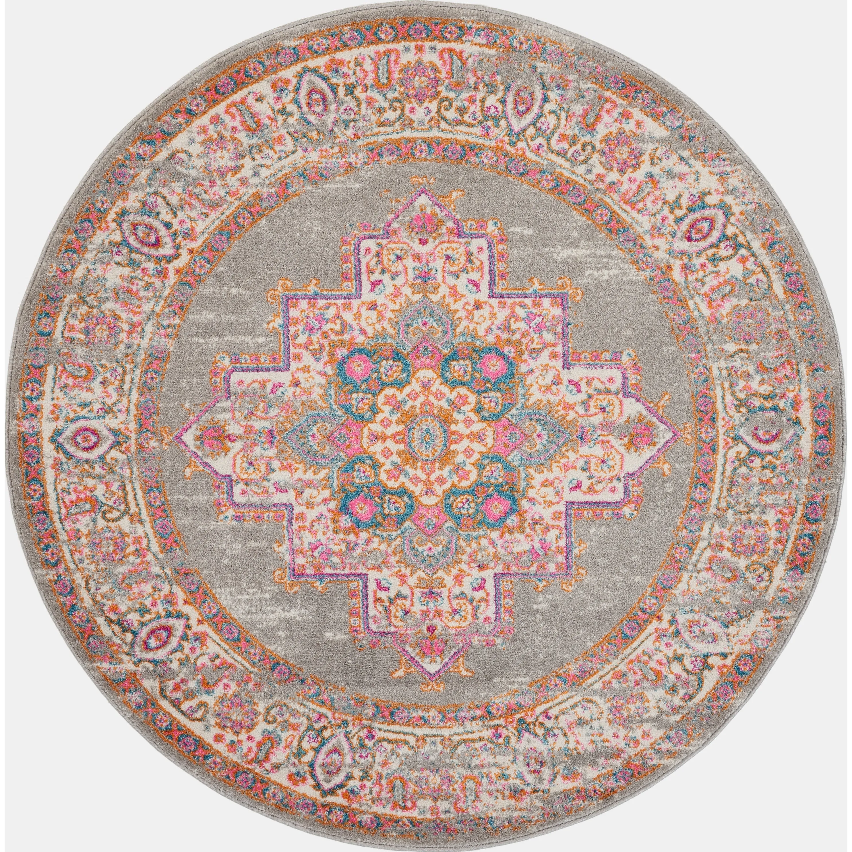Porch & Den Dobbin Vintage Persian Medallion Farmhouse Area Rug