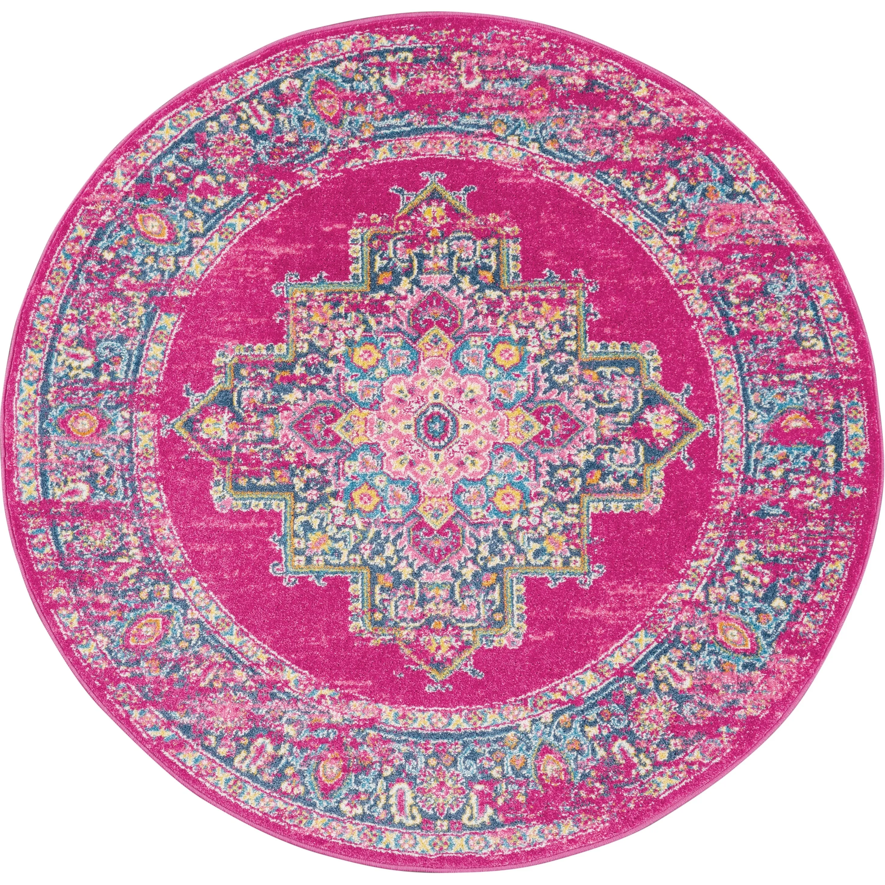 Porch & Den Dobbin Vintage Persian Medallion Farmhouse Area Rug