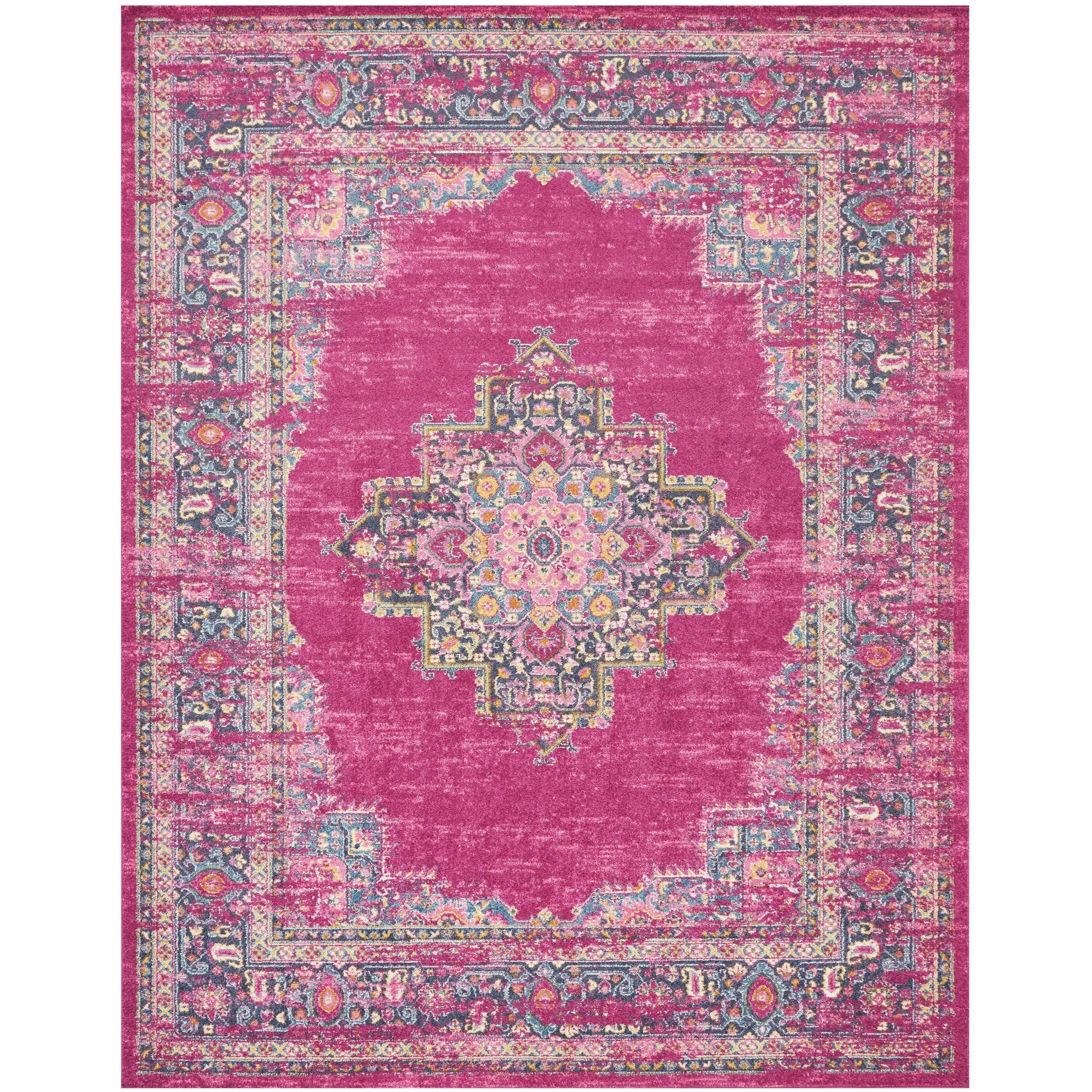 Porch & Den Dobbin Vintage Persian Medallion Farmhouse Area Rug