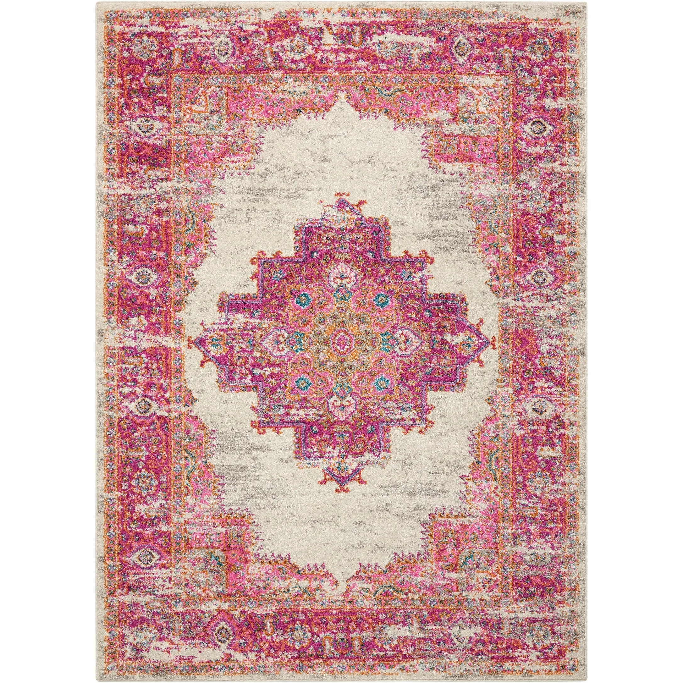 Porch & Den Dobbin Vintage Persian Medallion Farmhouse Area Rug