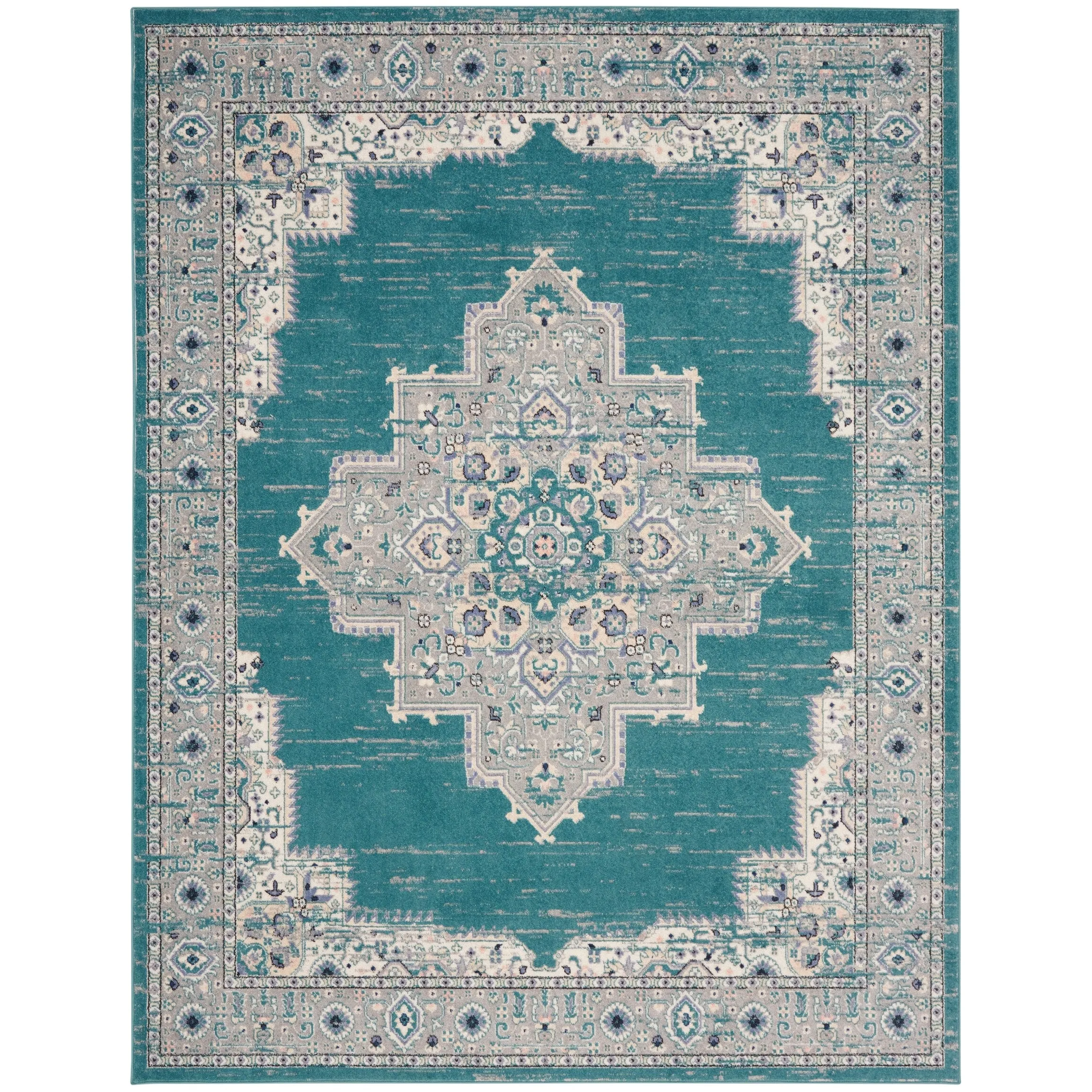 Porch & Den Dobbin Vintage Persian Medallion Farmhouse Area Rug
