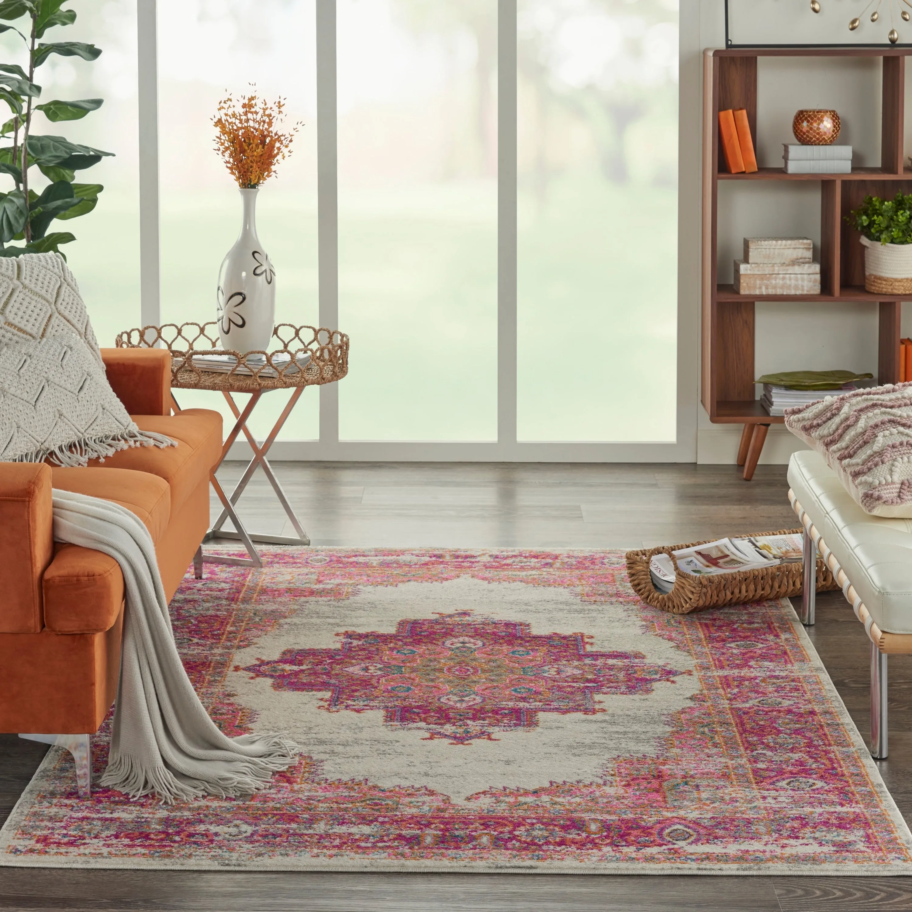 Porch & Den Dobbin Vintage Persian Medallion Farmhouse Area Rug