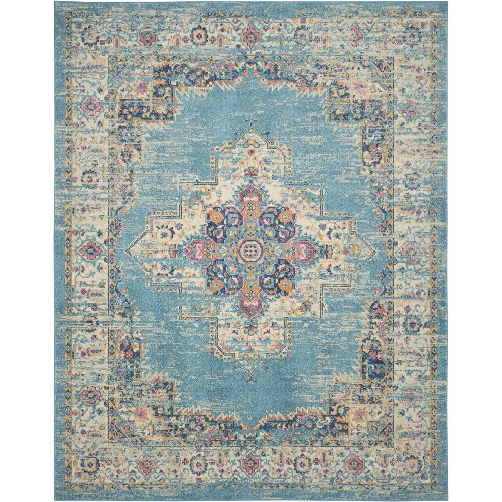 Porch & Den Dobbin Vintage Persian Medallion Farmhouse Area Rug