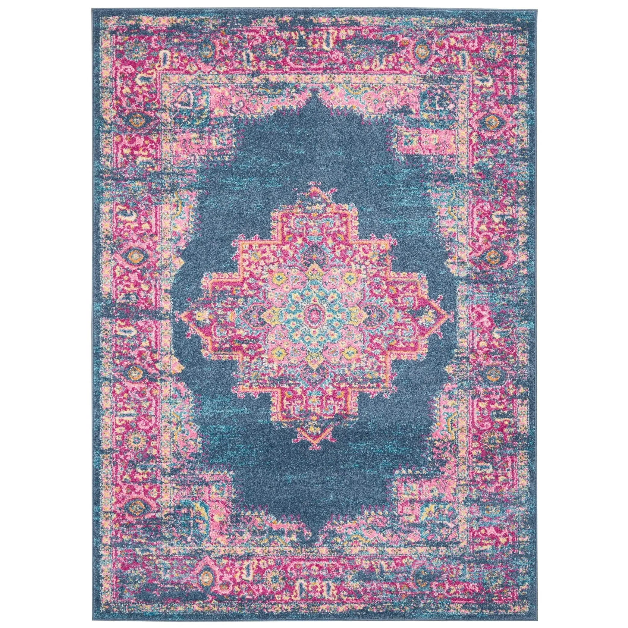 Porch & Den Dobbin Vintage Persian Medallion Farmhouse Area Rug