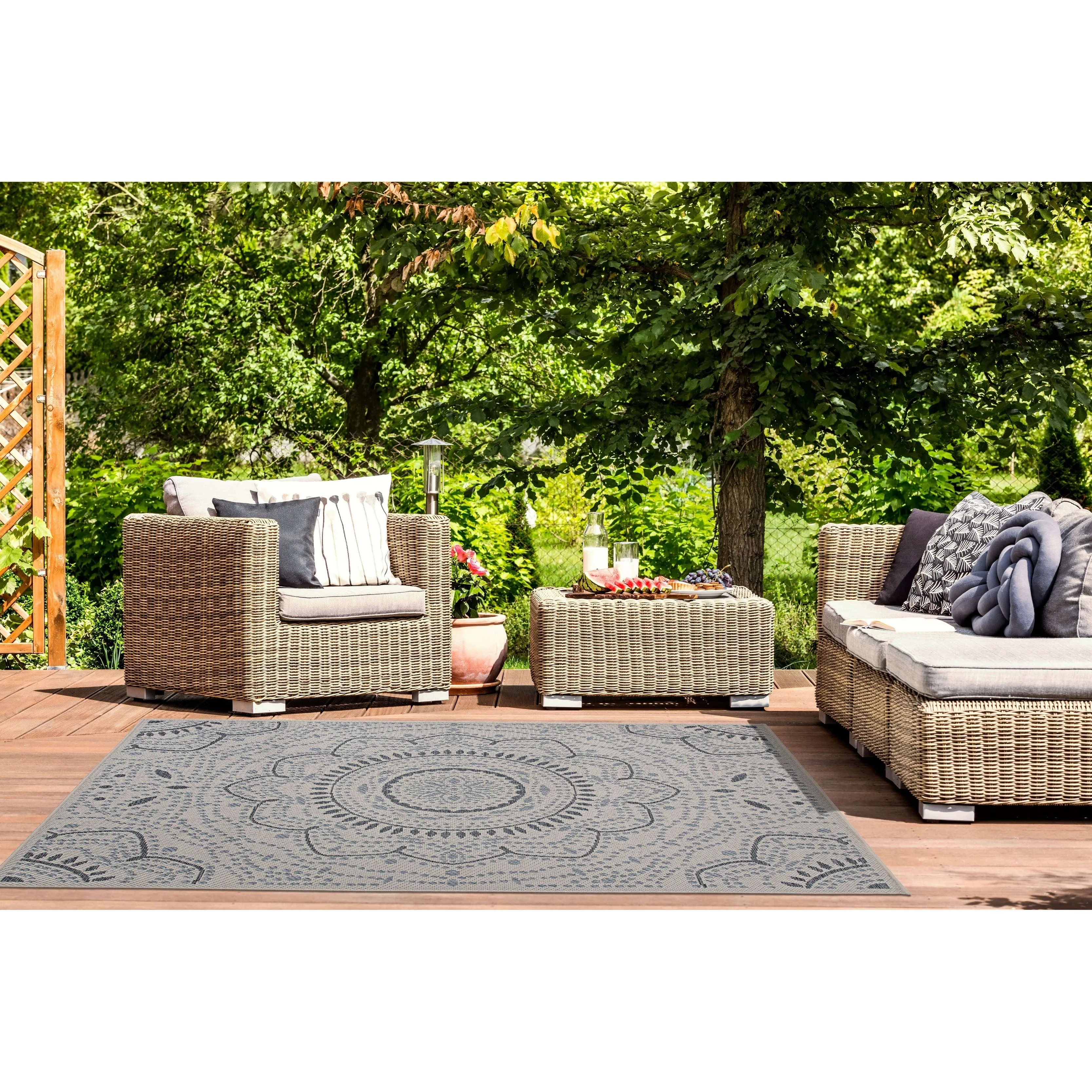 Porch & Den Portia Oriental Medallion Indoor/Outdoor Area Rug