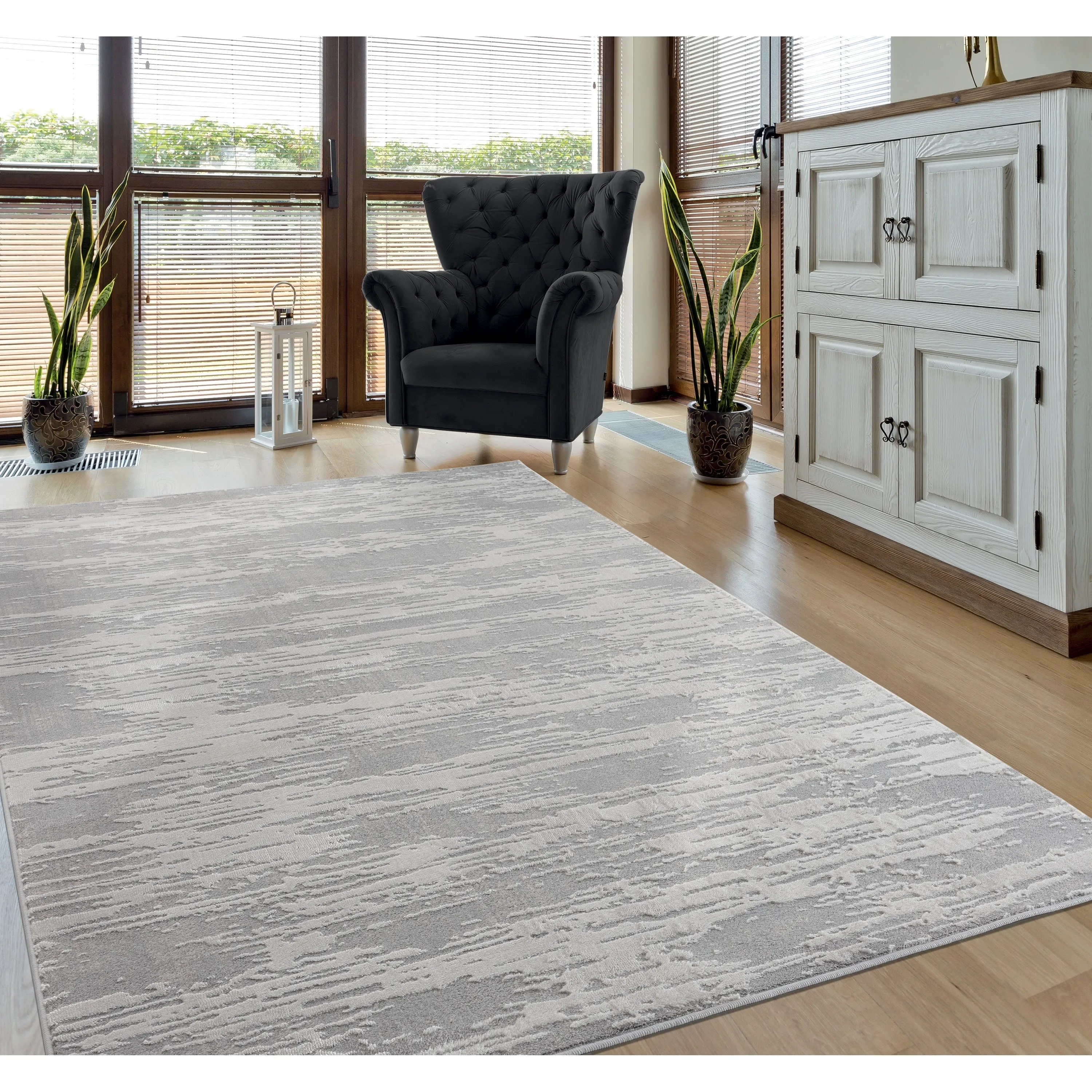 Porch & Den Reusser Hi-low Abstract Striation Area Rug