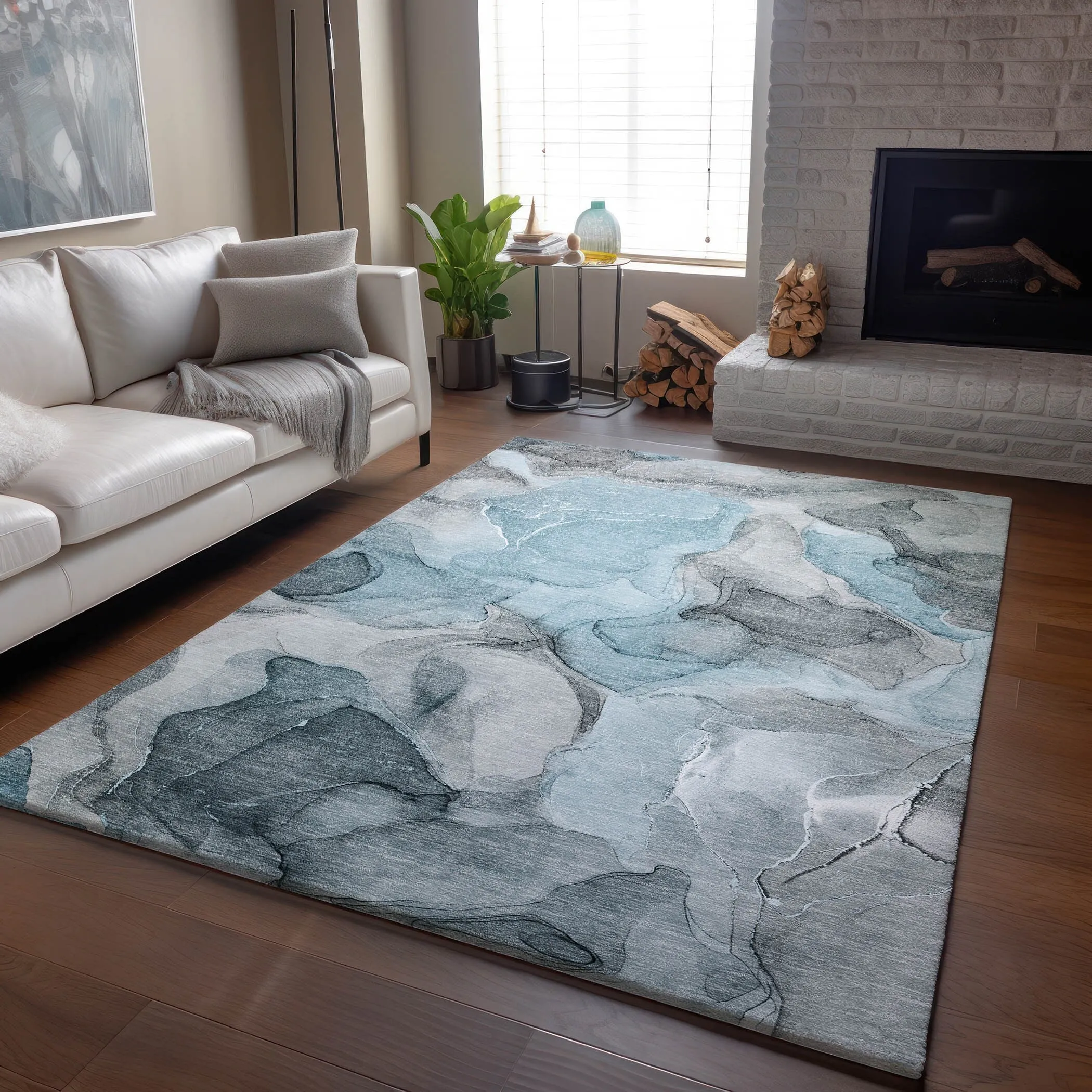 Premium Washable Super Soft Abstract Watercolor Mayfield Rug