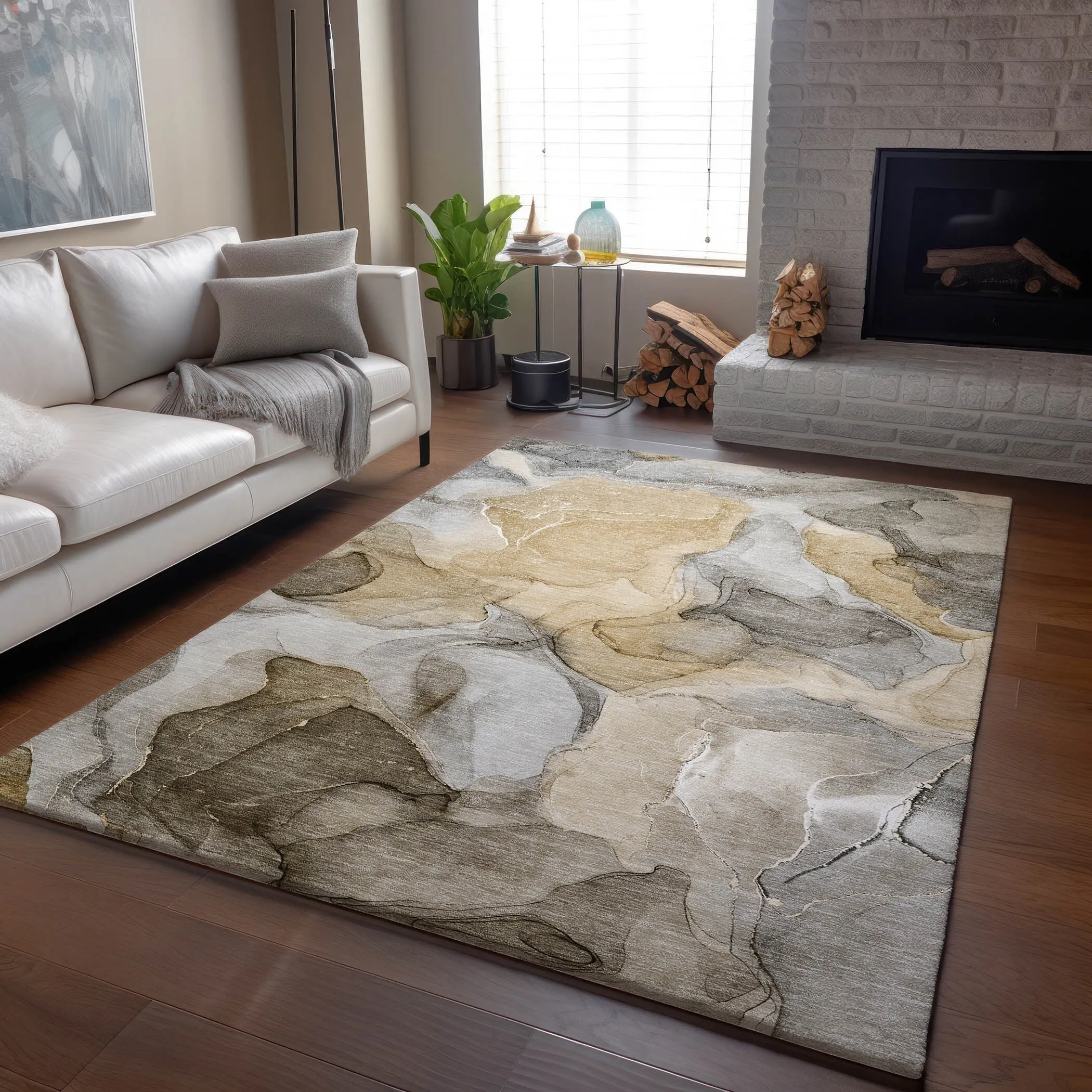 Premium Washable Super Soft Abstract Watercolor Mayfield Rug