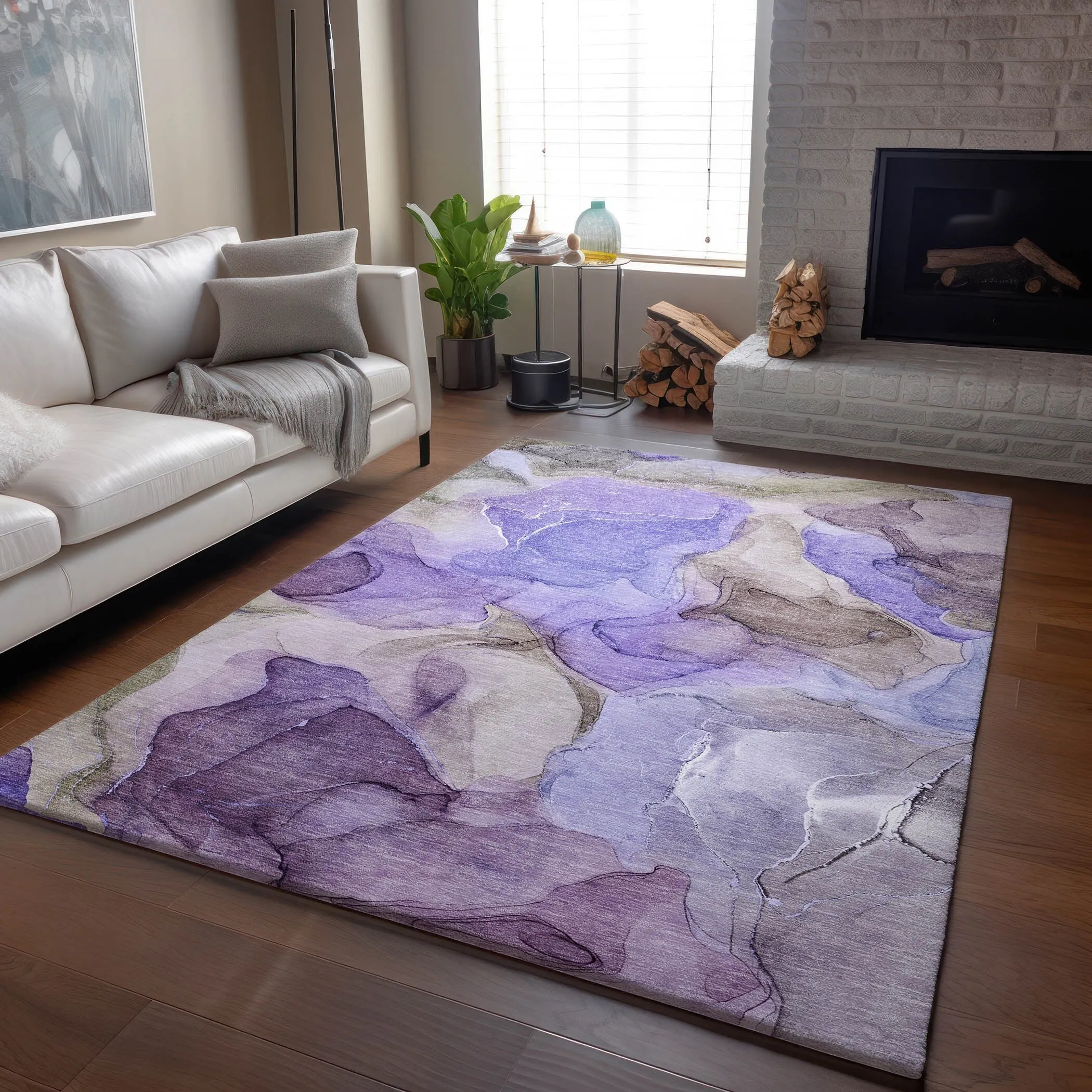 Premium Washable Super Soft Abstract Watercolor Mayfield Rug