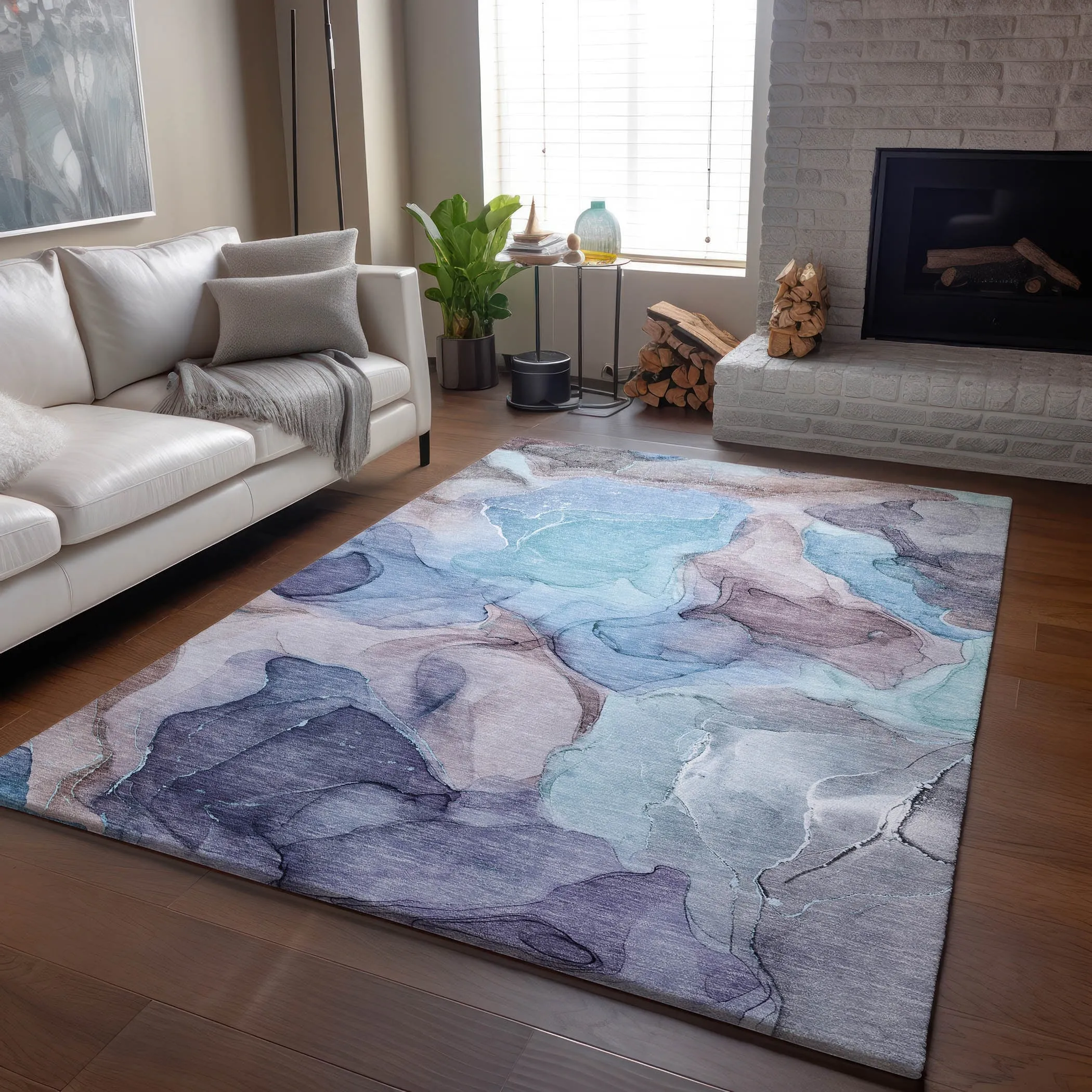 Premium Washable Super Soft Abstract Watercolor Mayfield Rug