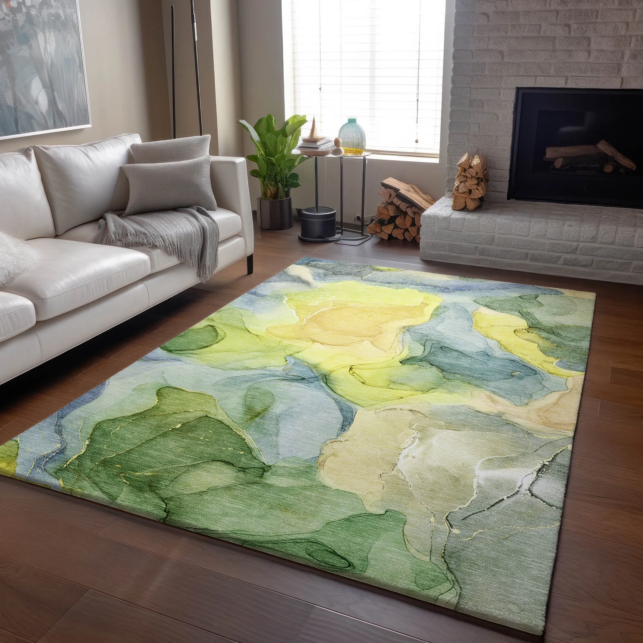 Premium Washable Super Soft Abstract Watercolor Mayfield Rug