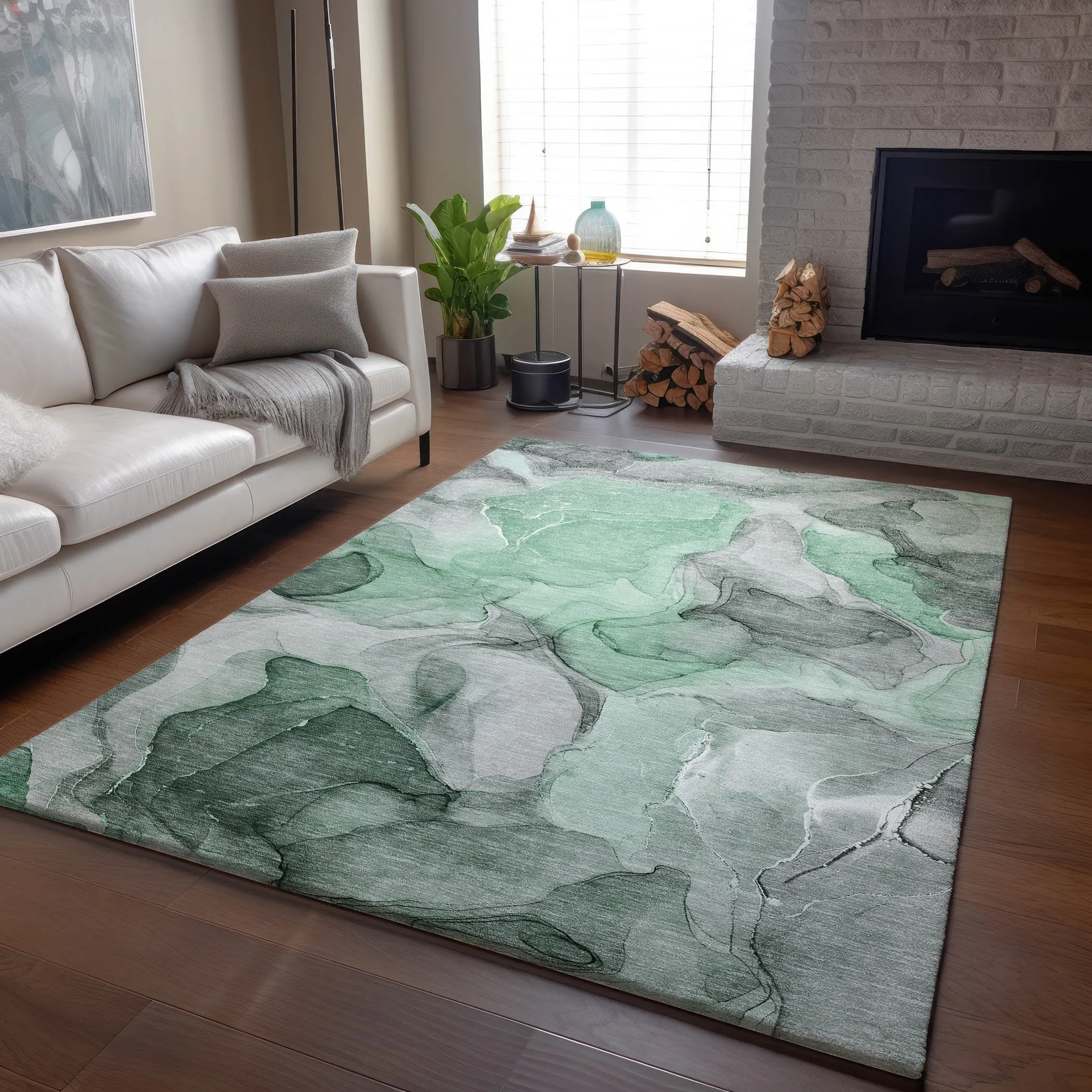 Premium Washable Super Soft Abstract Watercolor Mayfield Rug