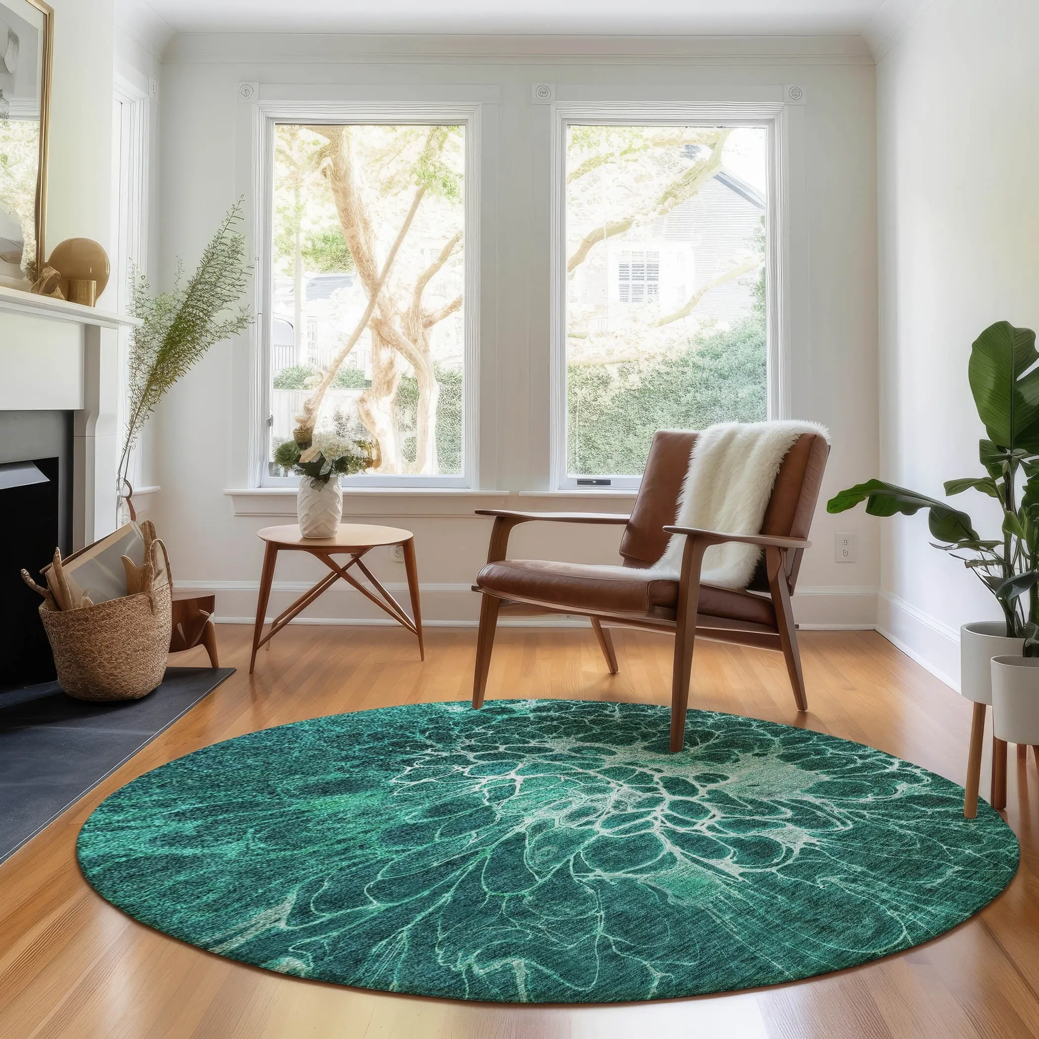 Premium Washable Super Soft Modern Floral Mayfield Rug