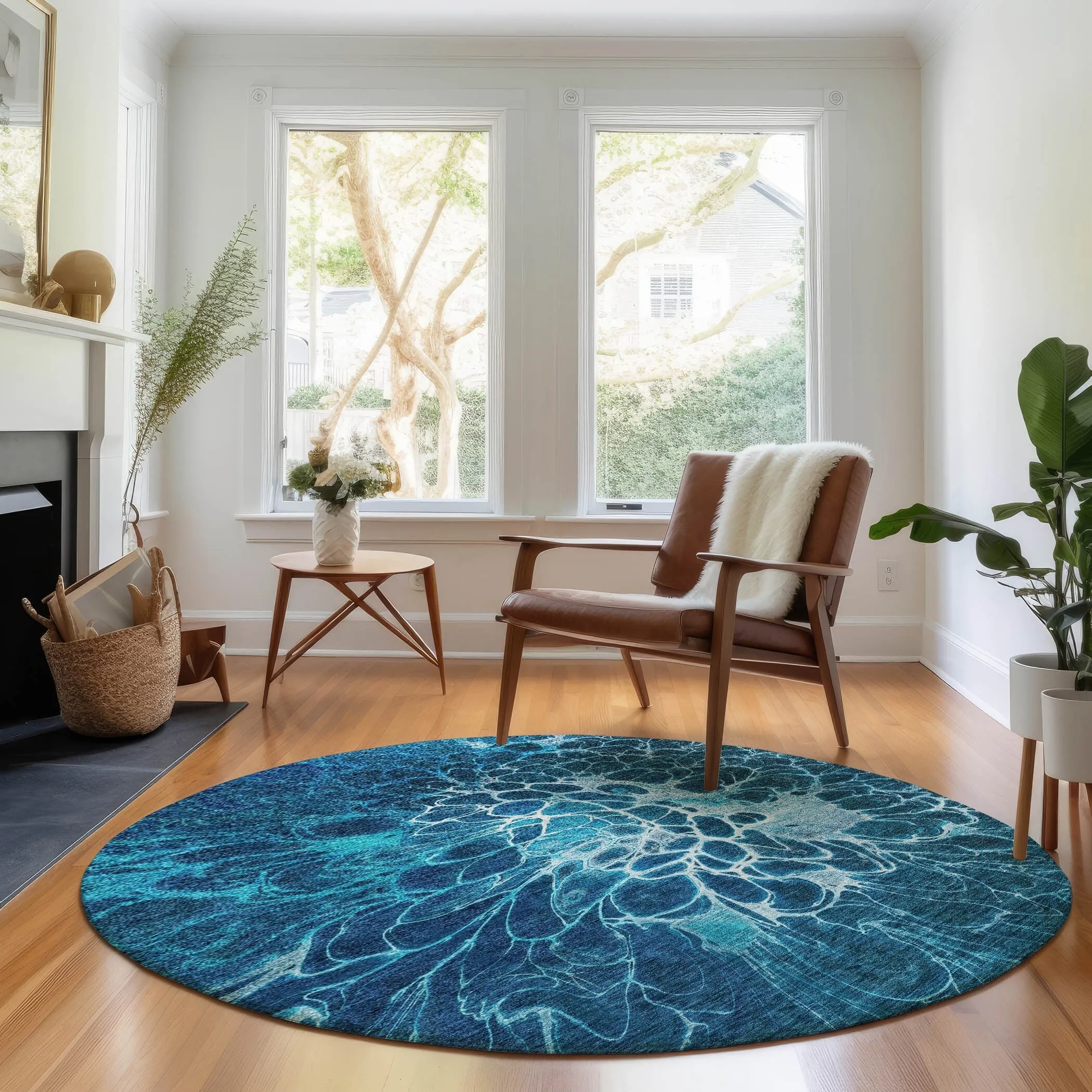 Premium Washable Super Soft Modern Floral Mayfield Rug