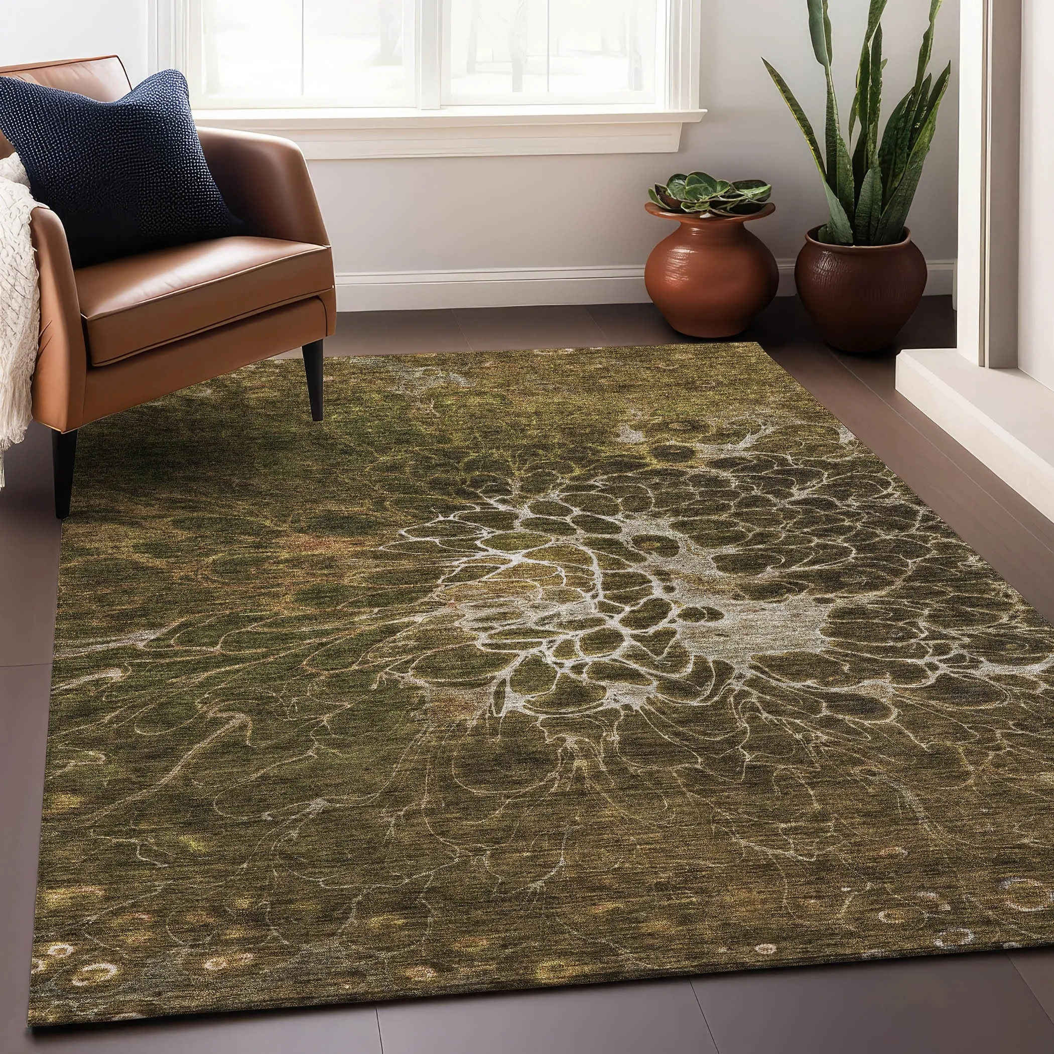 Premium Washable Super Soft Modern Floral Mayfield Rug