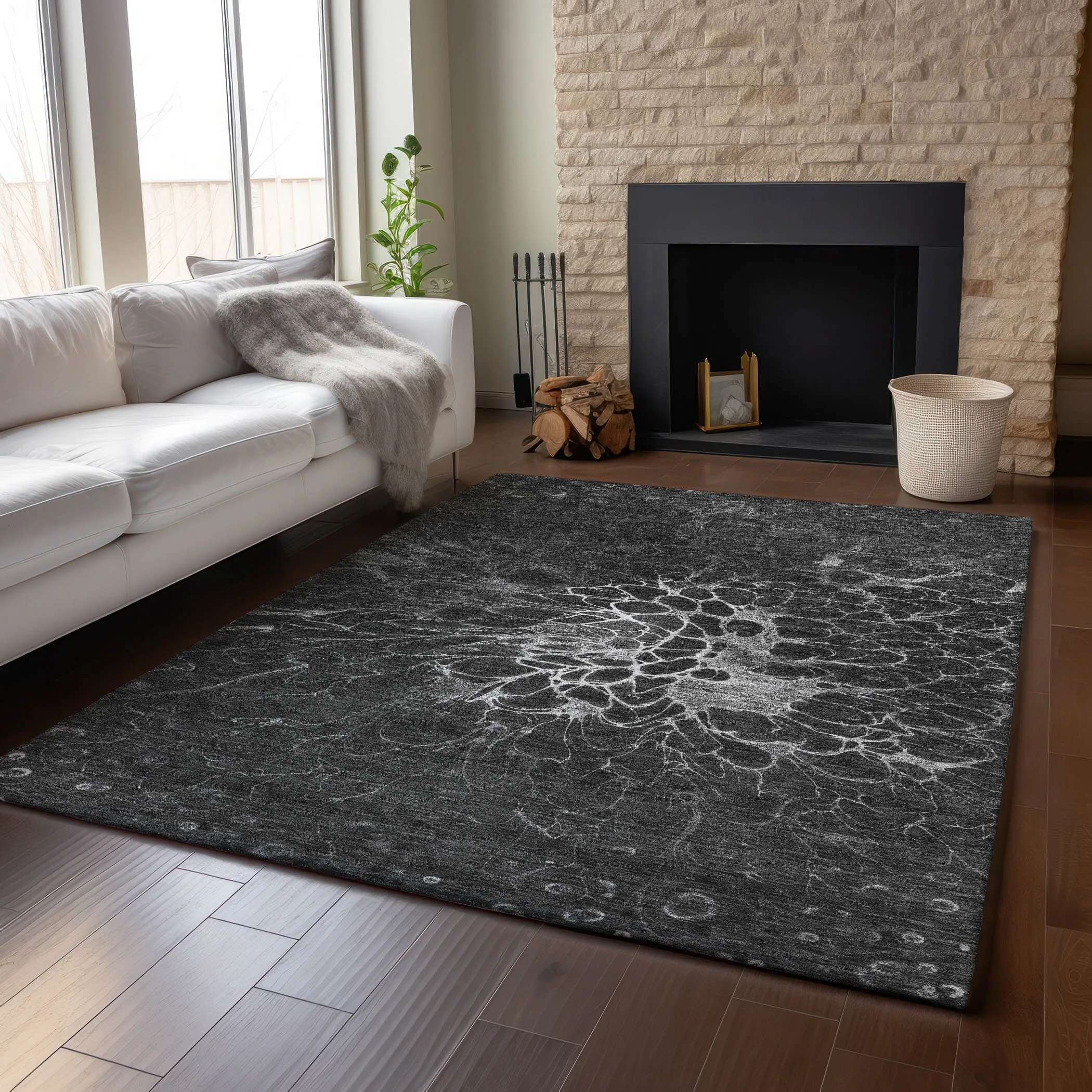Premium Washable Super Soft Modern Floral Mayfield Rug