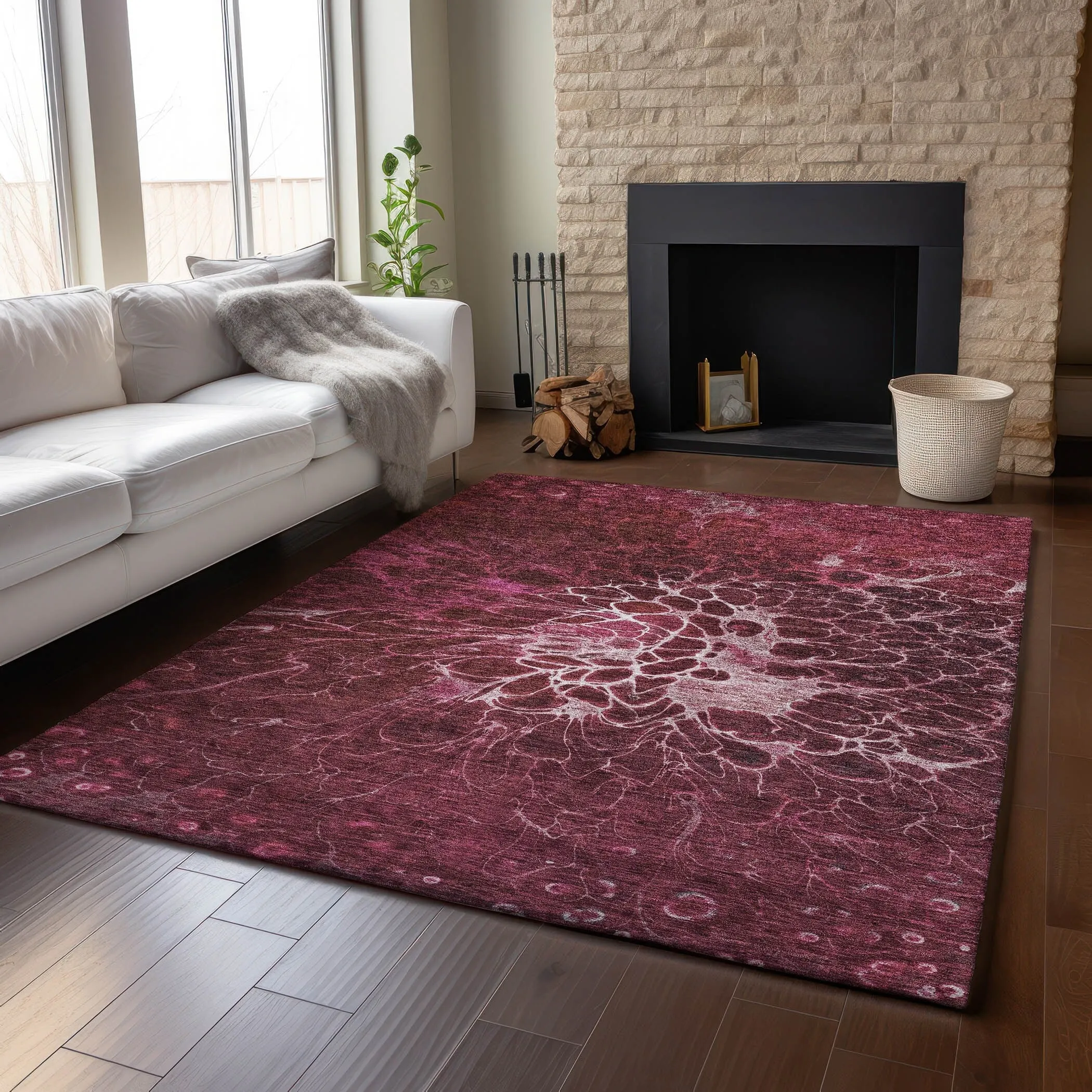 Premium Washable Super Soft Modern Floral Mayfield Rug