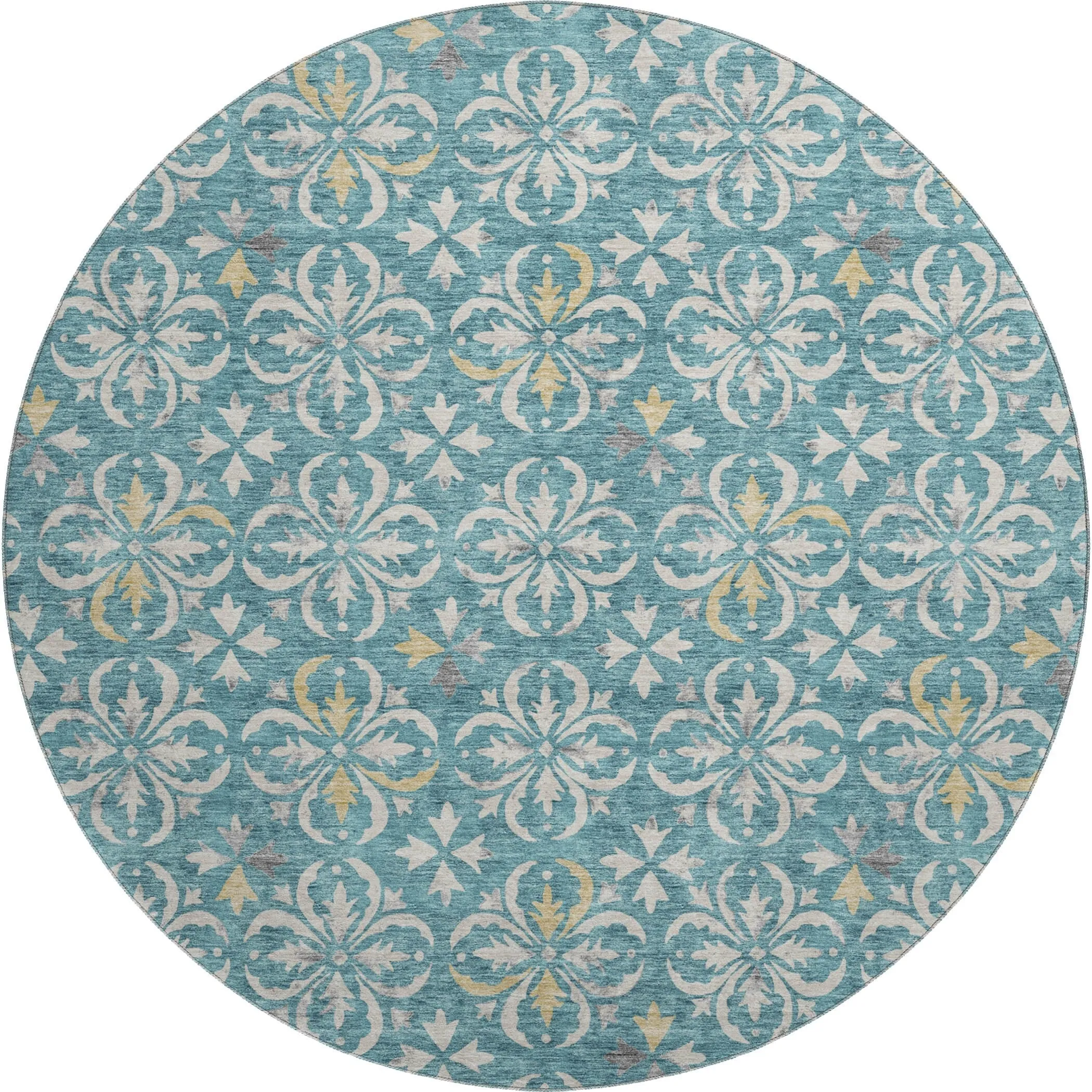 Premium Washable Super Soft Transitional Medallions Mayfield Rug