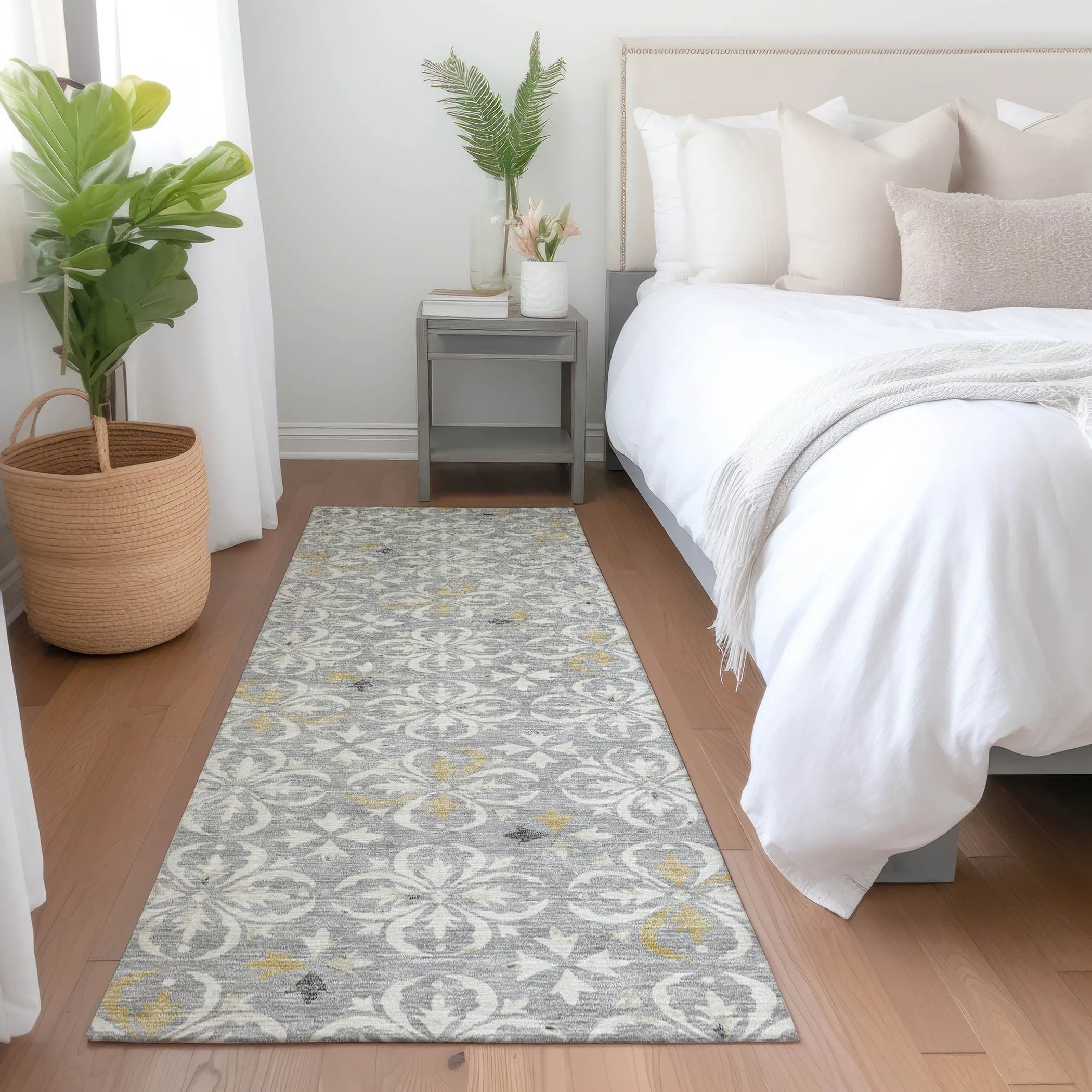Premium Washable Super Soft Transitional Medallions Mayfield Rug
