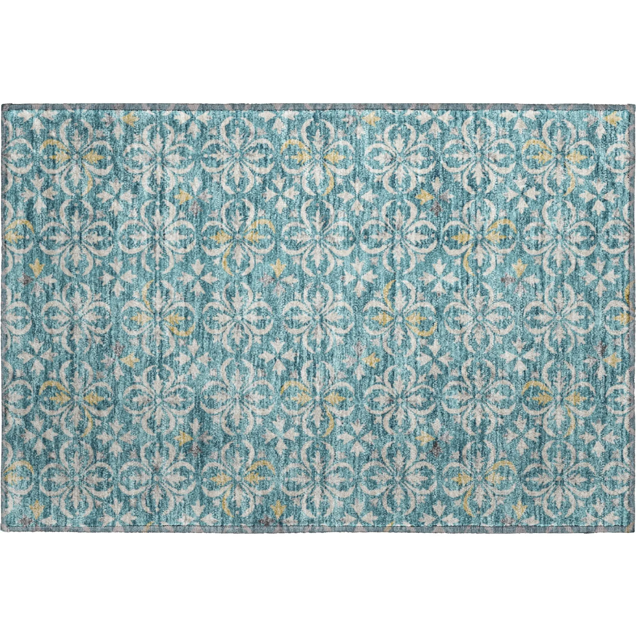 Premium Washable Super Soft Transitional Medallions Mayfield Rug