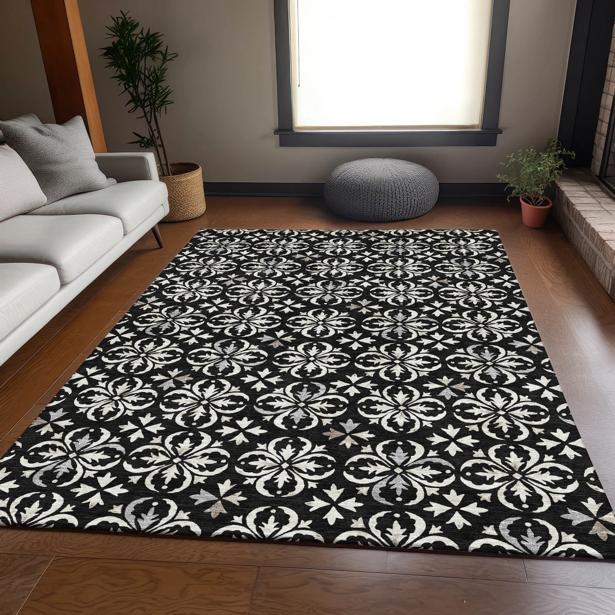 Premium Washable Super Soft Transitional Medallions Mayfield Rug