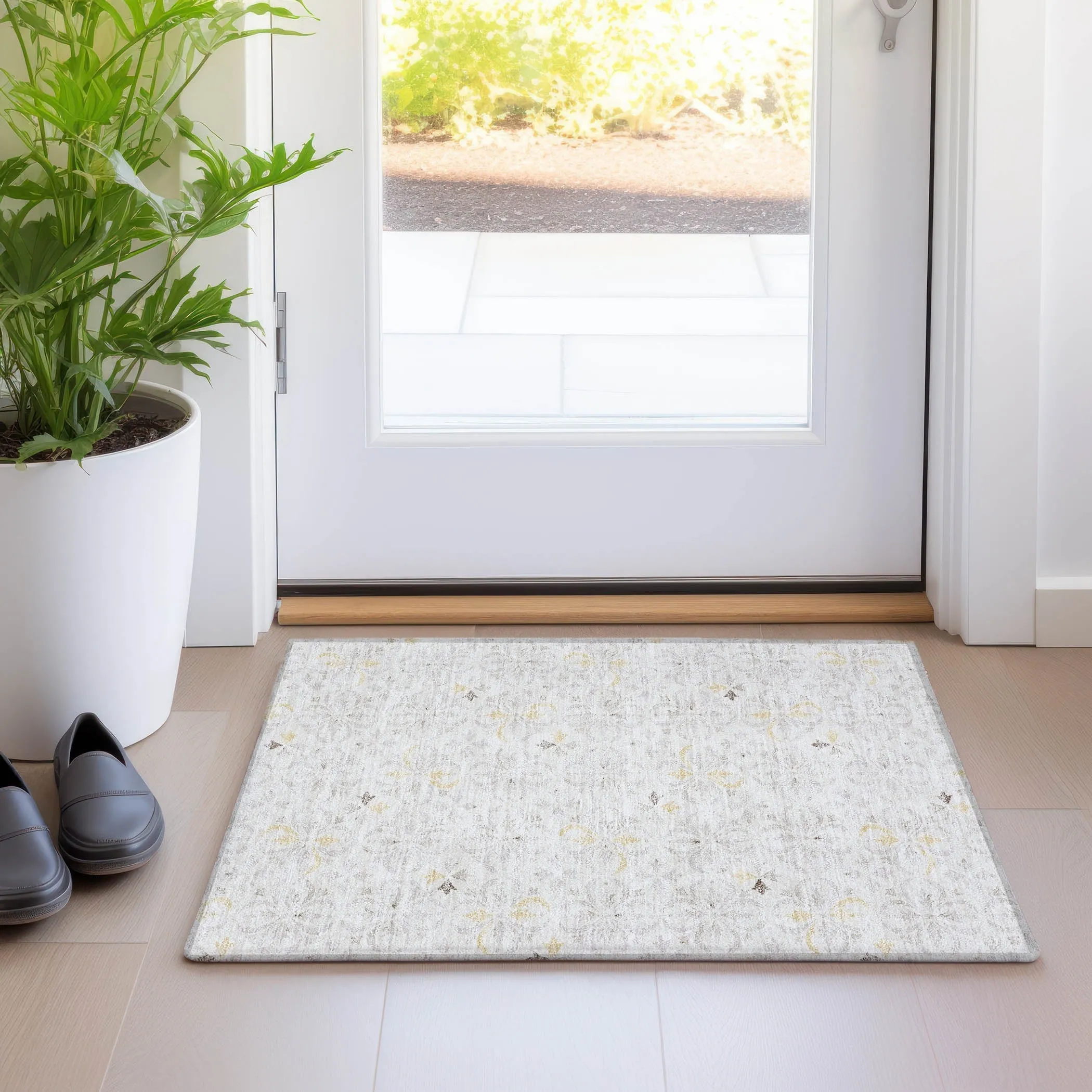 Premium Washable Super Soft Transitional Medallions Mayfield Rug