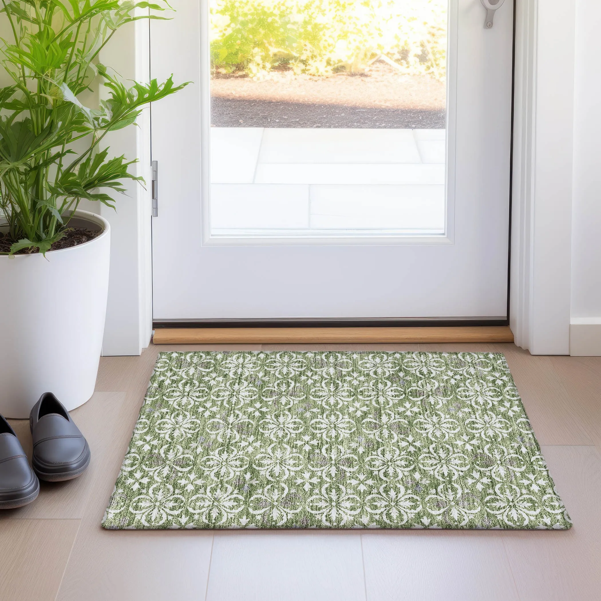 Premium Washable Super Soft Transitional Medallions Mayfield Rug