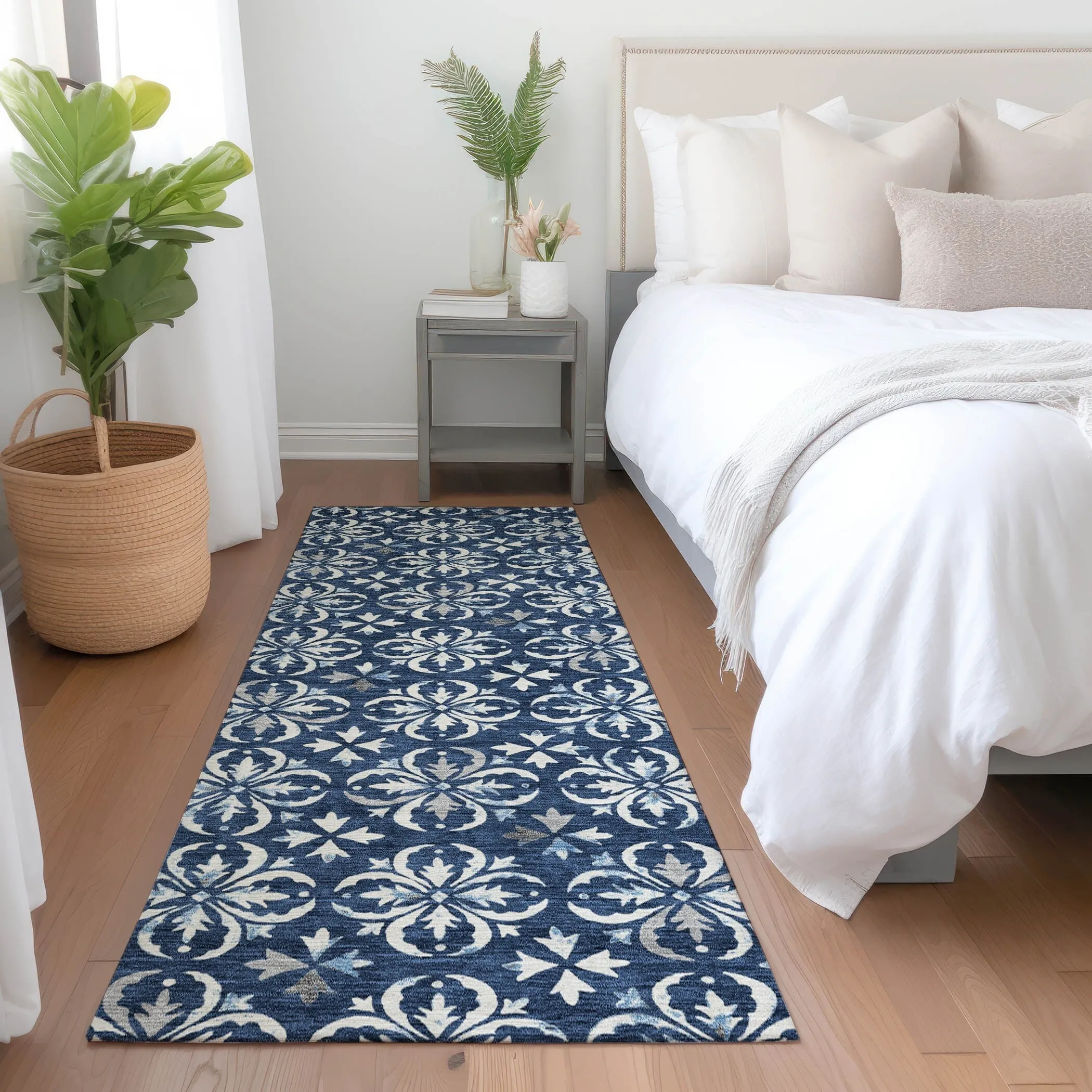 Premium Washable Super Soft Transitional Medallions Mayfield Rug