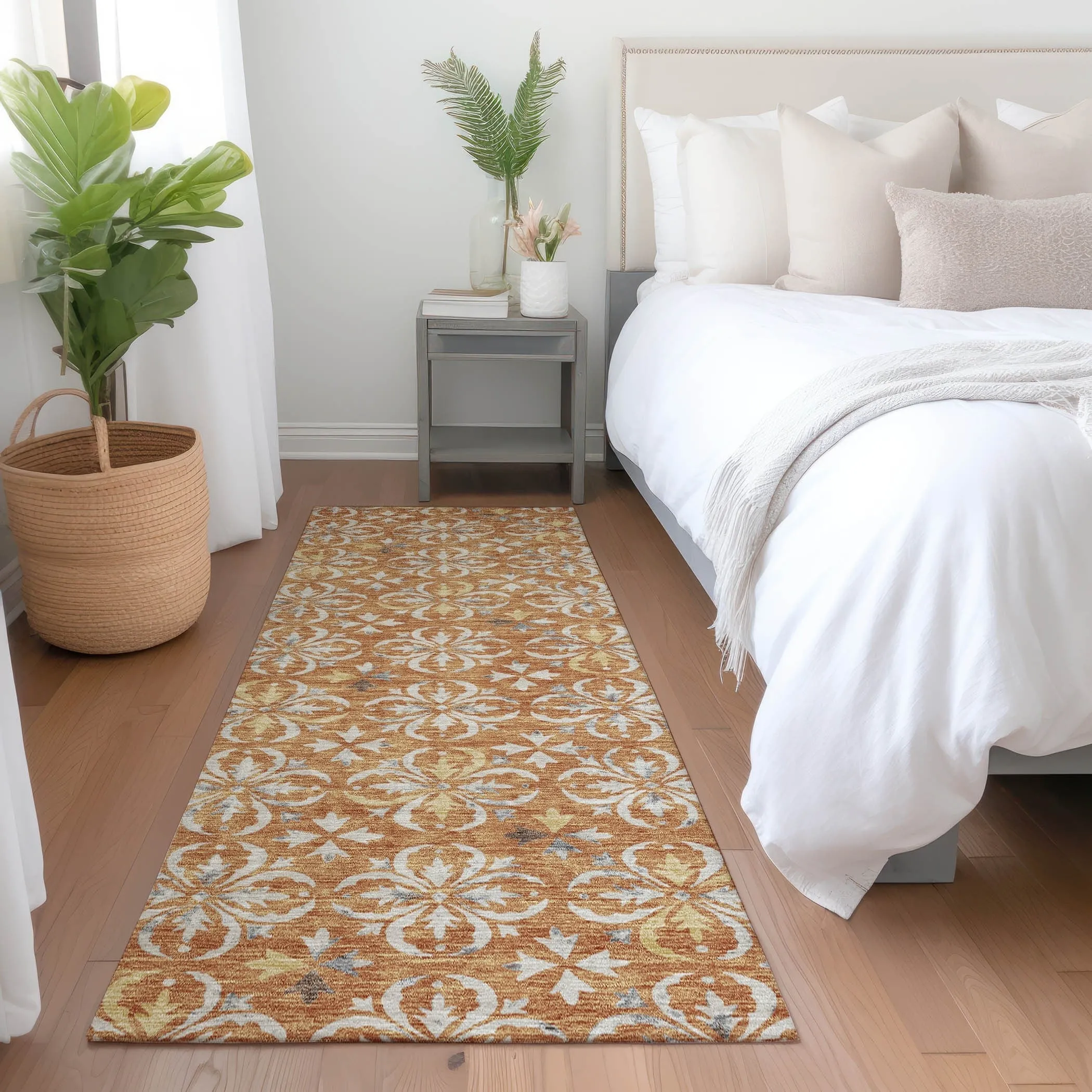 Premium Washable Super Soft Transitional Medallions Mayfield Rug