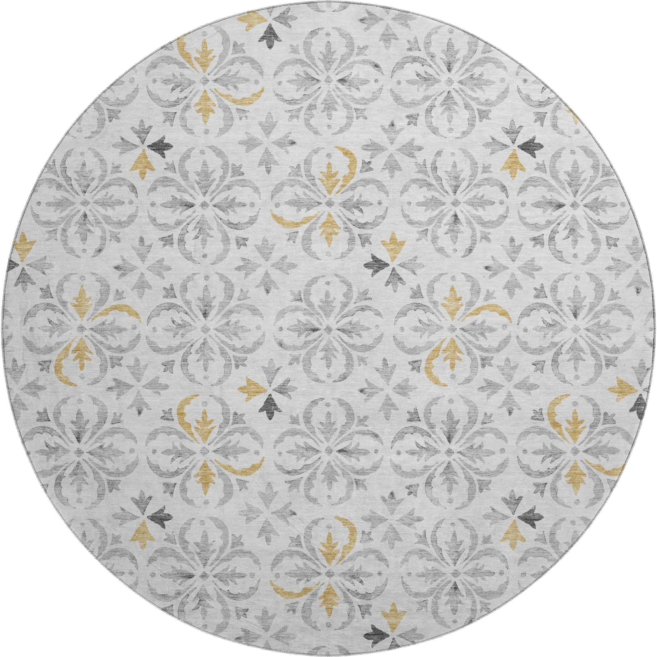 Premium Washable Super Soft Transitional Medallions Mayfield Rug