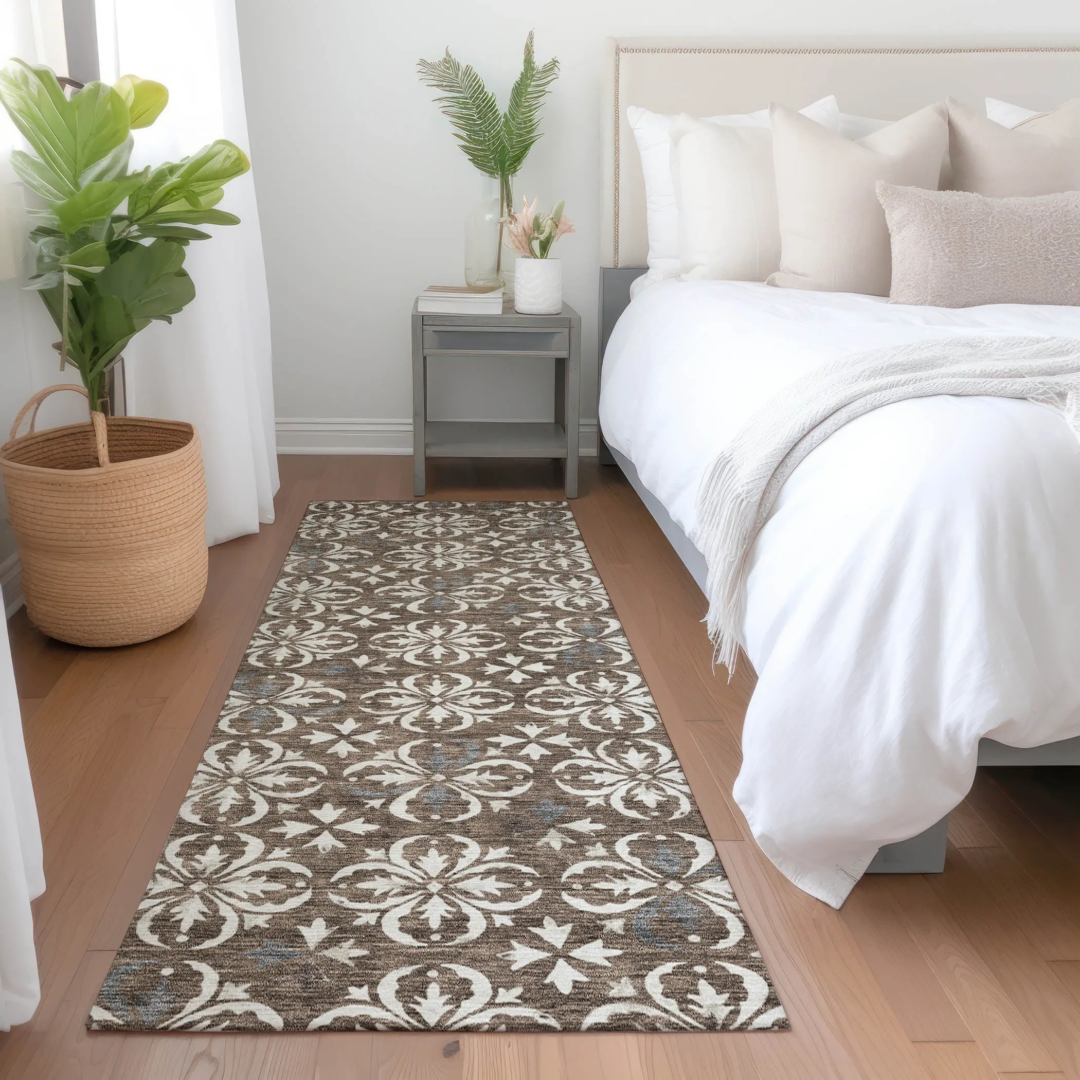 Premium Washable Super Soft Transitional Medallions Mayfield Rug
