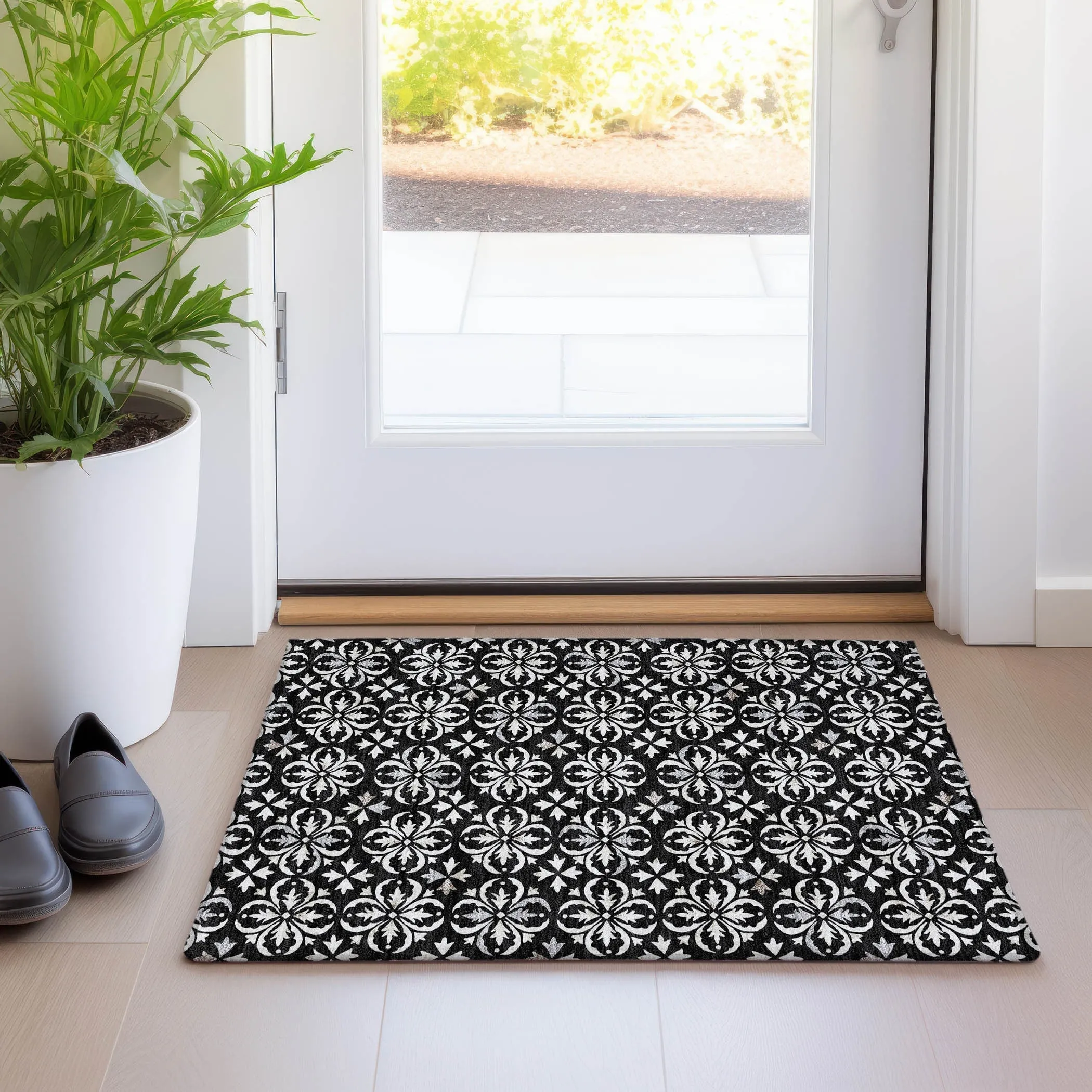 Premium Washable Super Soft Transitional Medallions Mayfield Rug