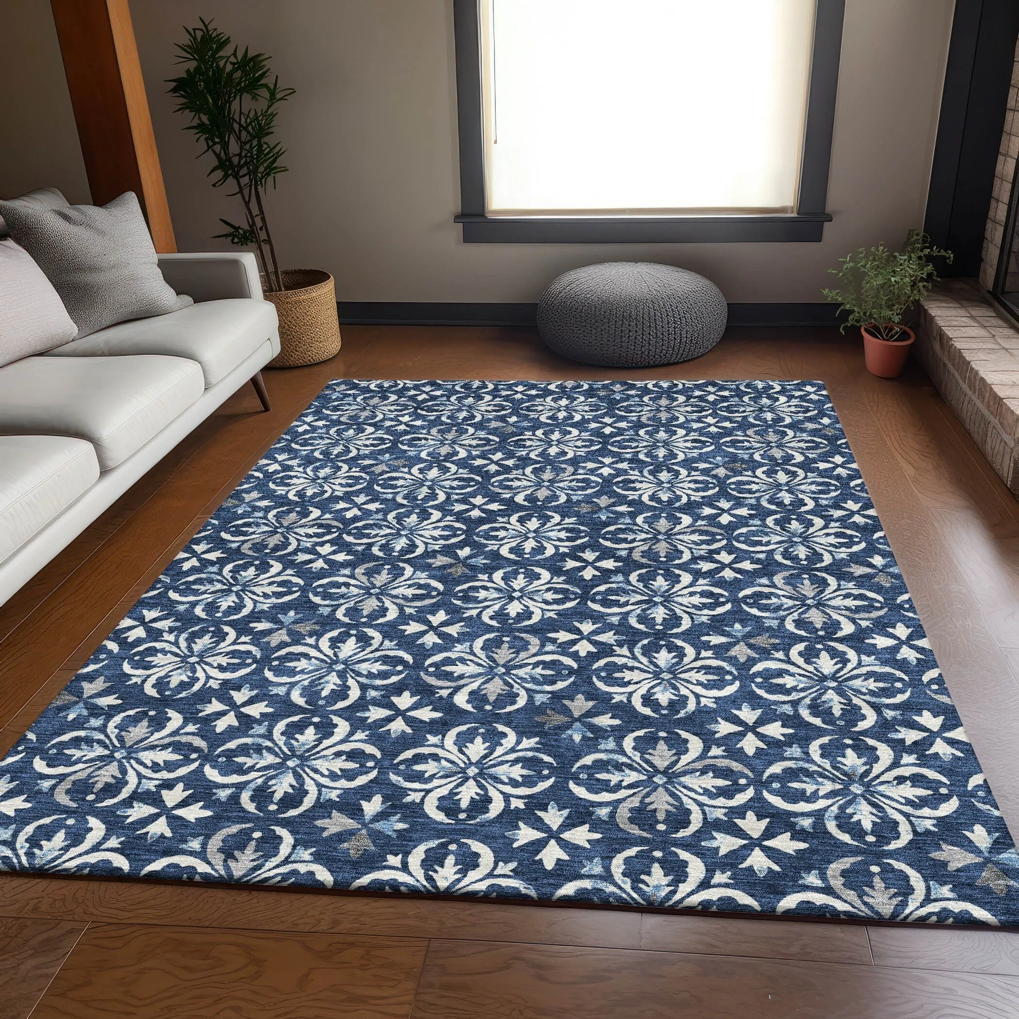 Premium Washable Super Soft Transitional Medallions Mayfield Rug