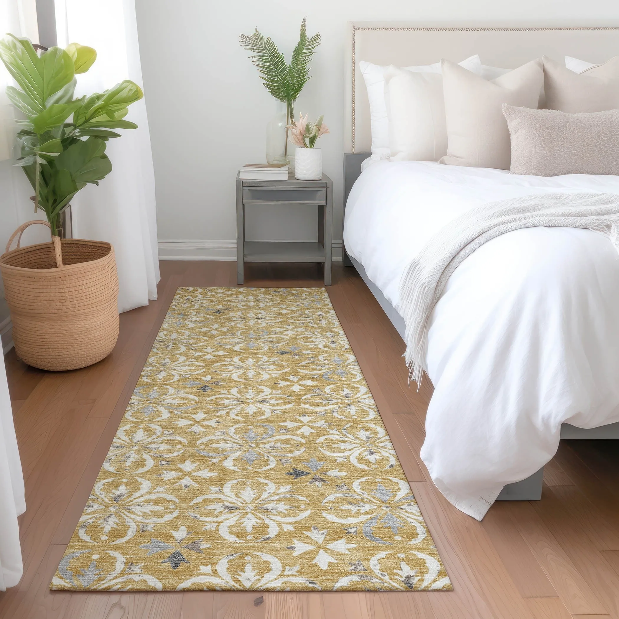 Premium Washable Super Soft Transitional Medallions Mayfield Rug