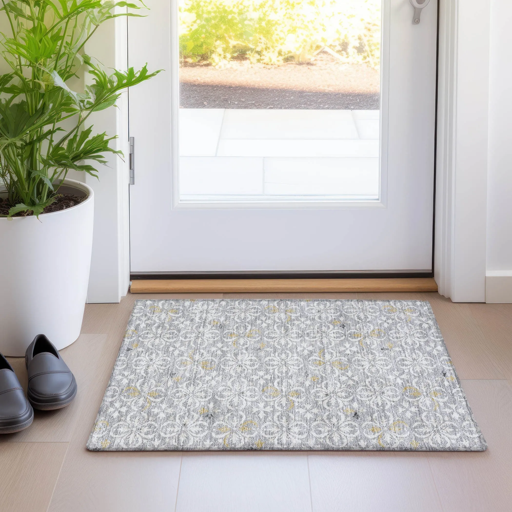 Premium Washable Super Soft Transitional Medallions Mayfield Rug