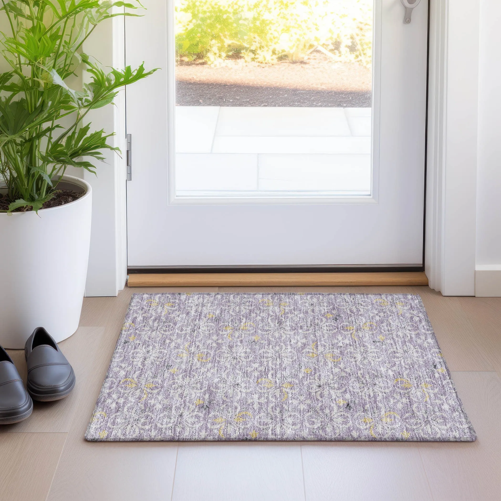 Premium Washable Super Soft Transitional Medallions Mayfield Rug