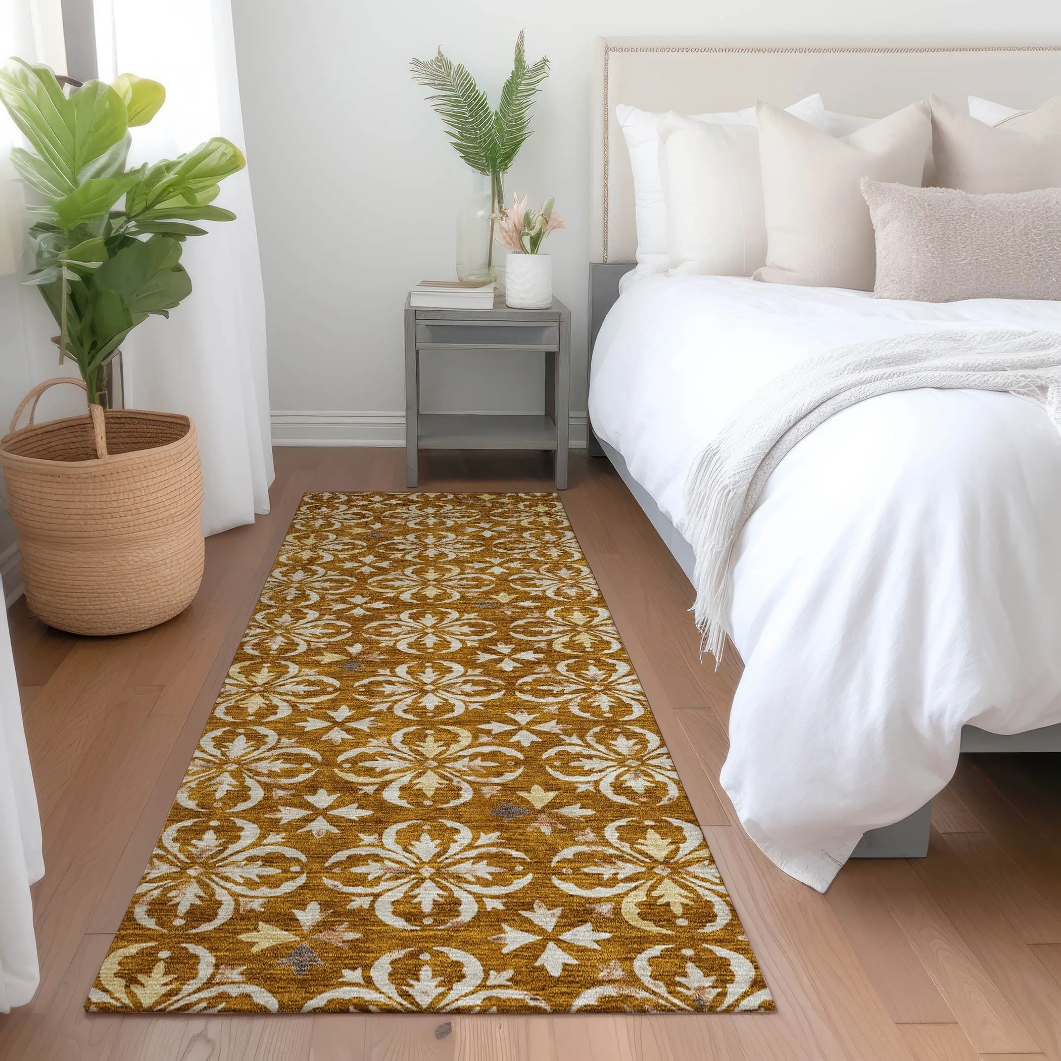 Premium Washable Super Soft Transitional Medallions Mayfield Rug