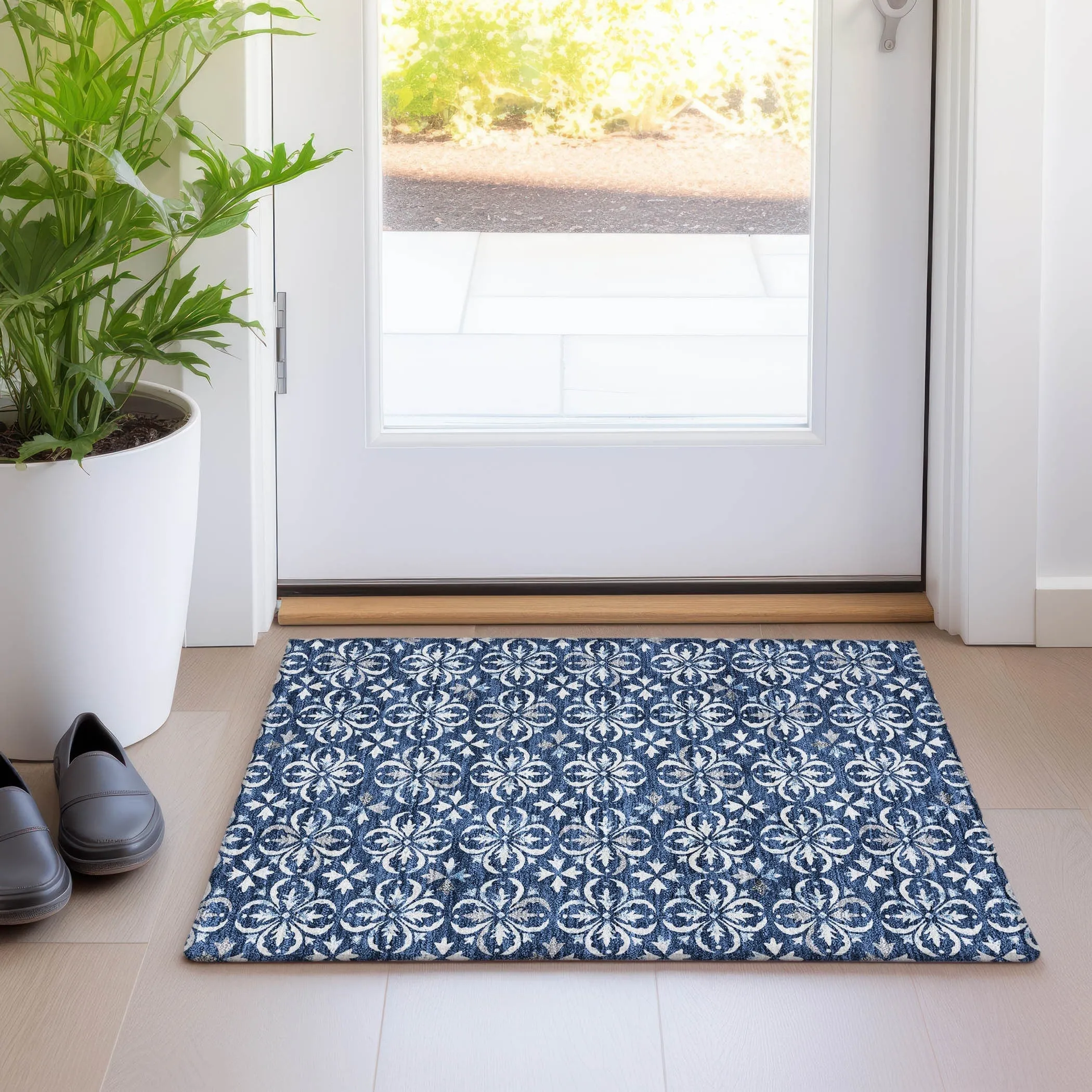 Premium Washable Super Soft Transitional Medallions Mayfield Rug