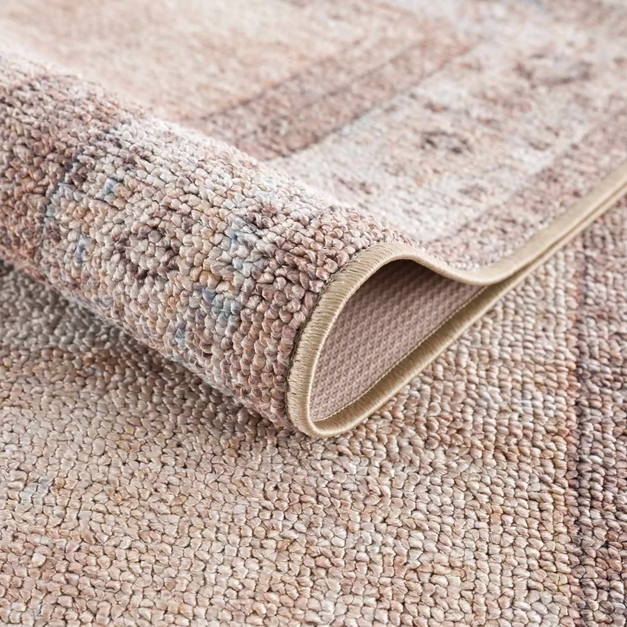 Reseca Oriental Traditional Vintage Distressed Machine Washable Area Rug