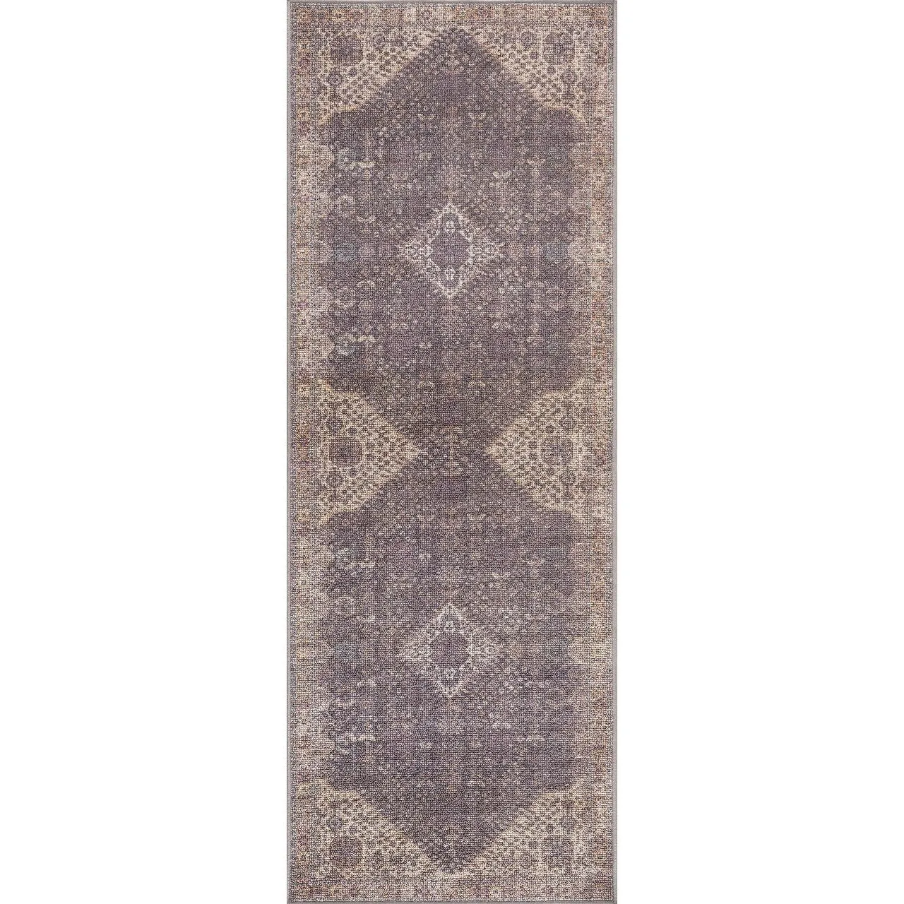 Reseca Oriental Traditional Vintage Distressed Machine Washable Area Rug