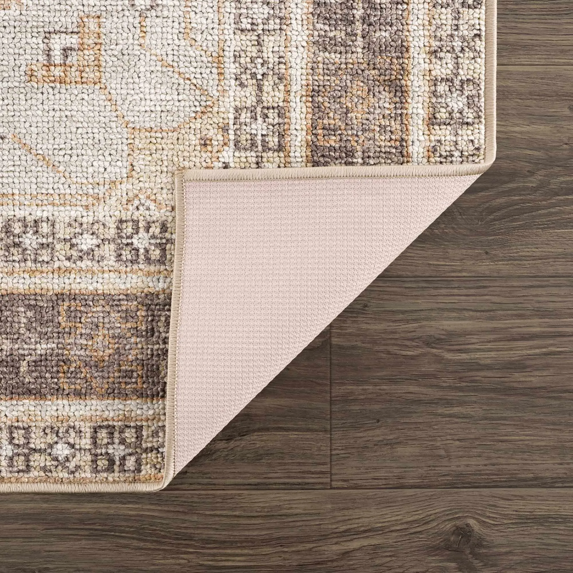 Reseca Oriental Traditional Vintage Distressed Machine Washable Area Rug