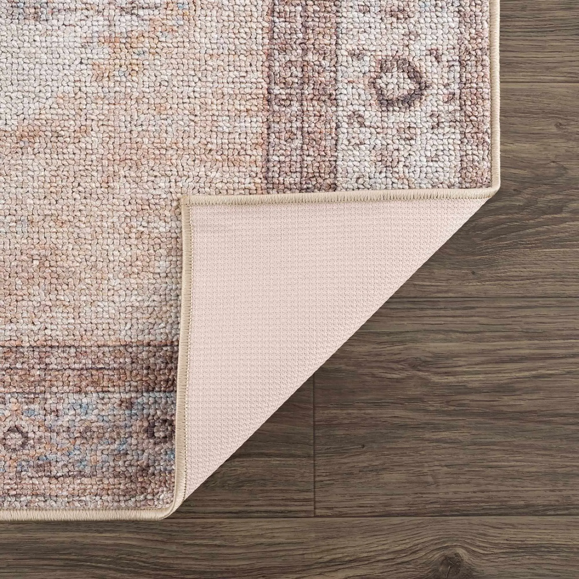 Reseca Oriental Traditional Vintage Distressed Machine Washable Area Rug