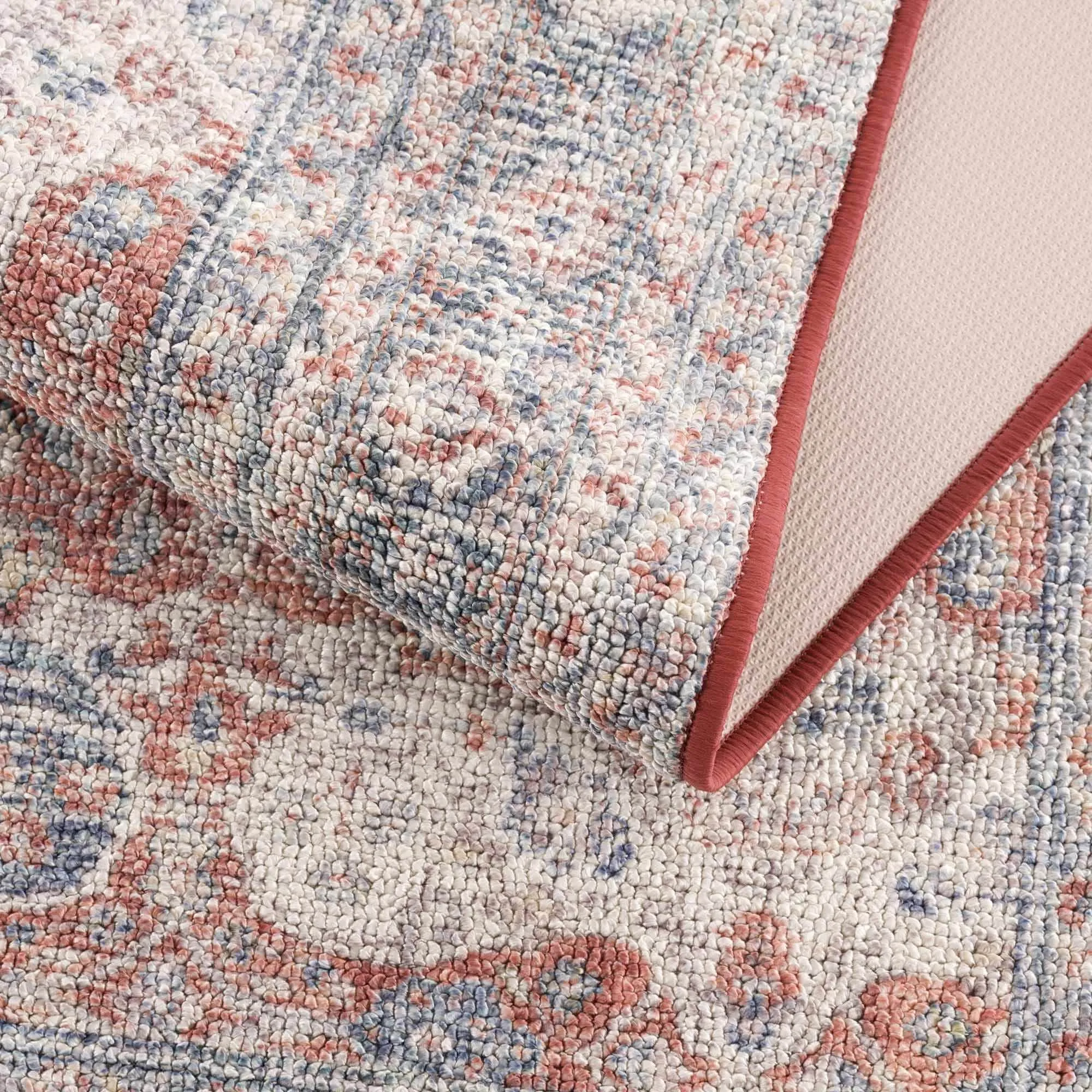 Reseca Oriental Traditional Vintage Distressed Machine Washable Area Rug