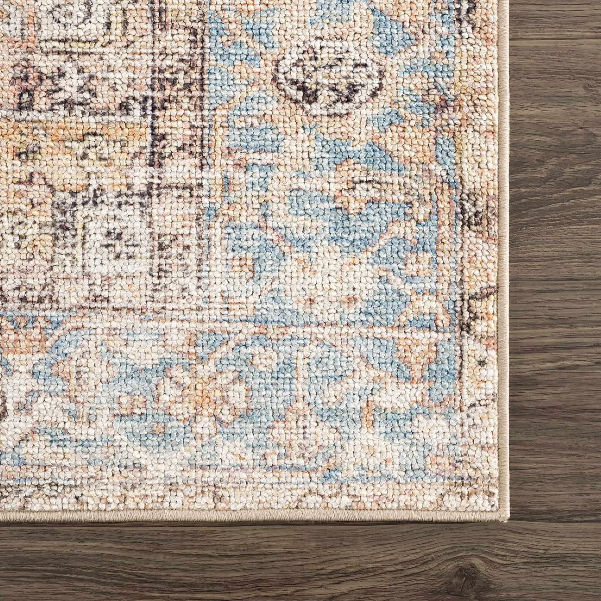 Reseca Oriental Traditional Vintage Distressed Machine Washable Area Rug
