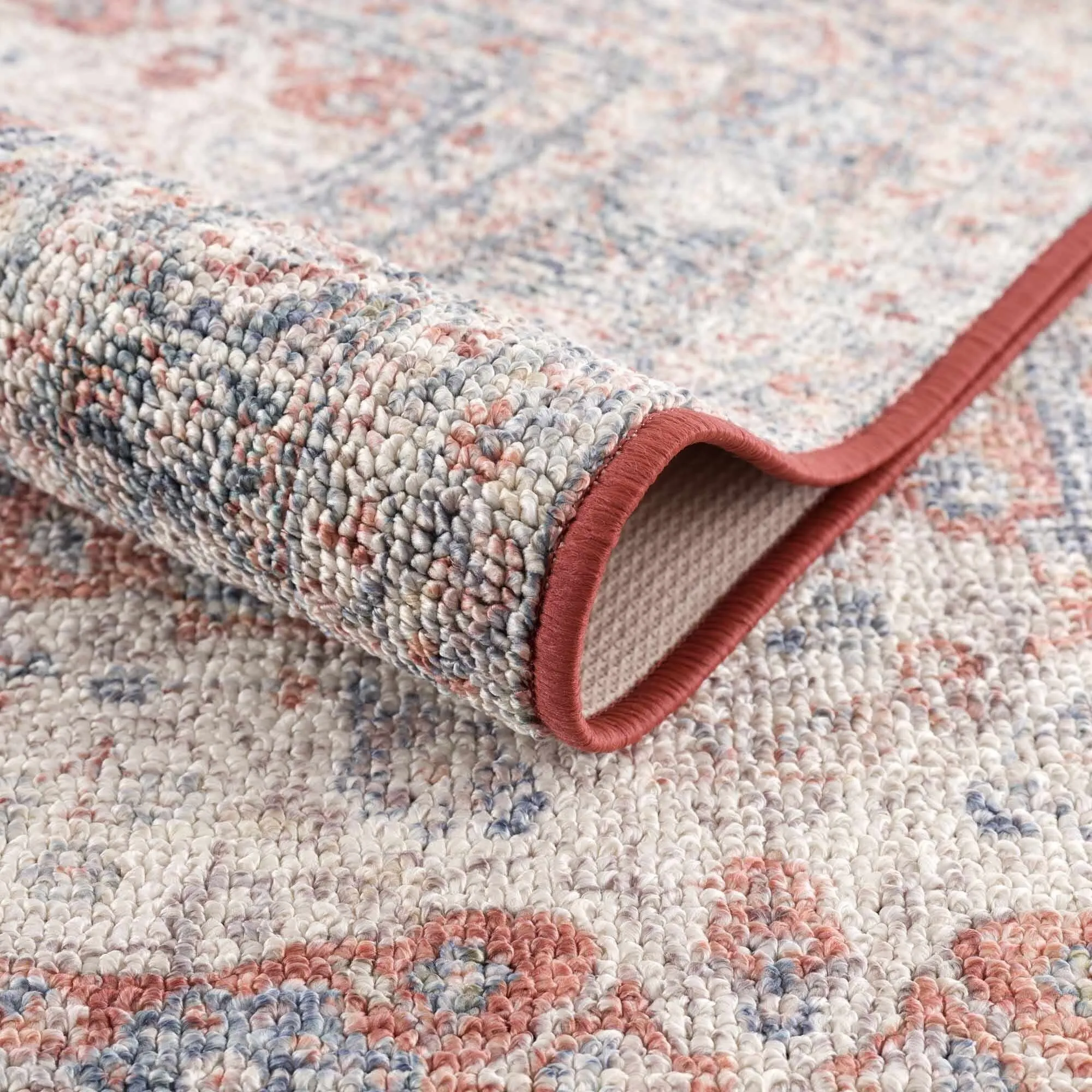 Reseca Oriental Traditional Vintage Distressed Machine Washable Area Rug